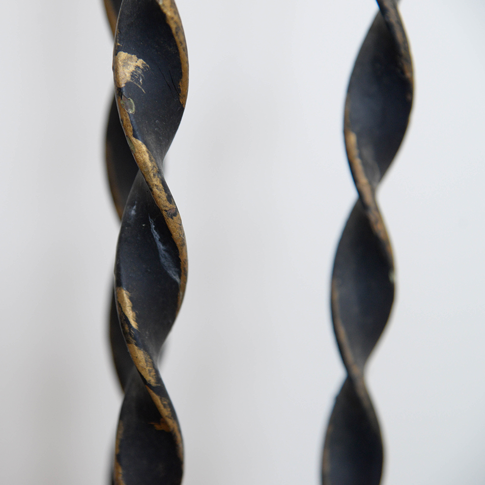 Vintage Acanthus Leaf Wrought Iron Plant Stand