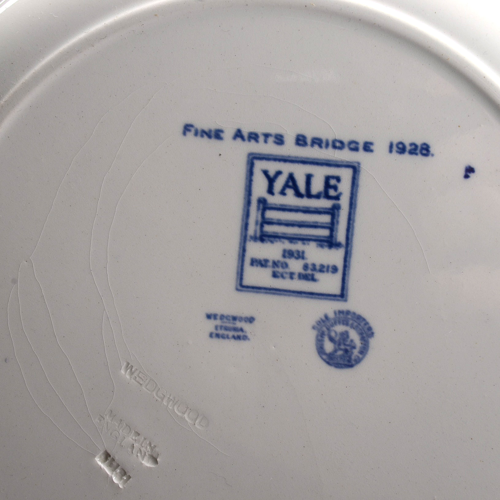 Wedgwood Yale China Dinner Plates
