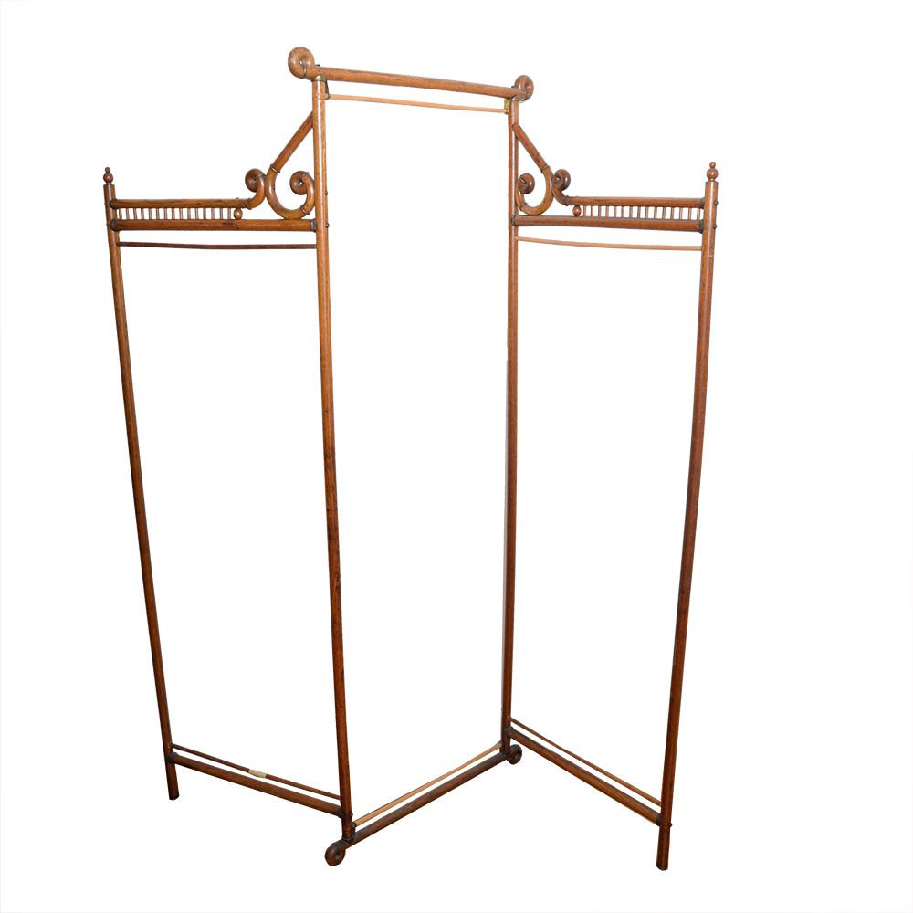 Wooden Three Panel Folding Screen