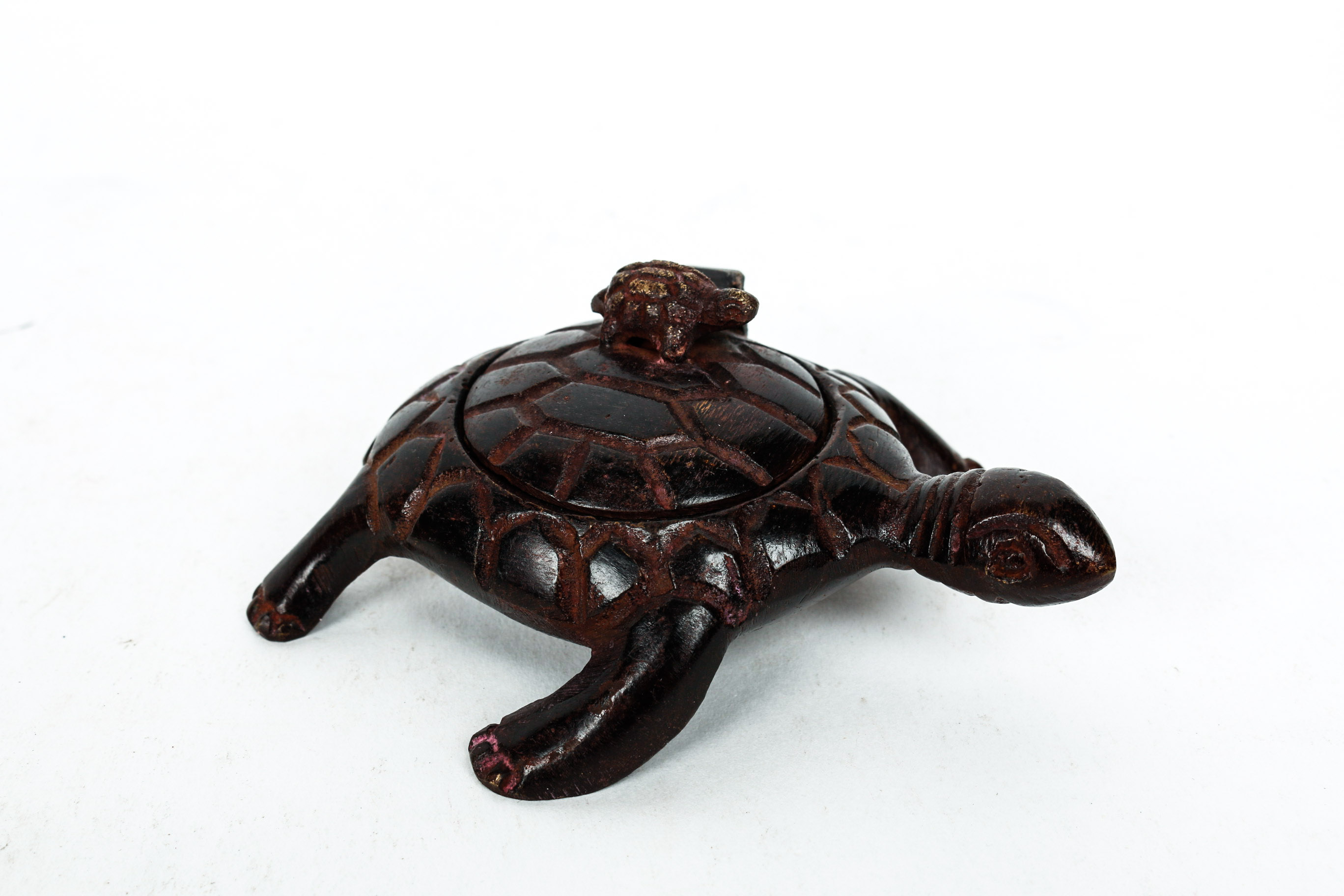 Three Vintage Reference Books and a Brass Turtle Trinket Box