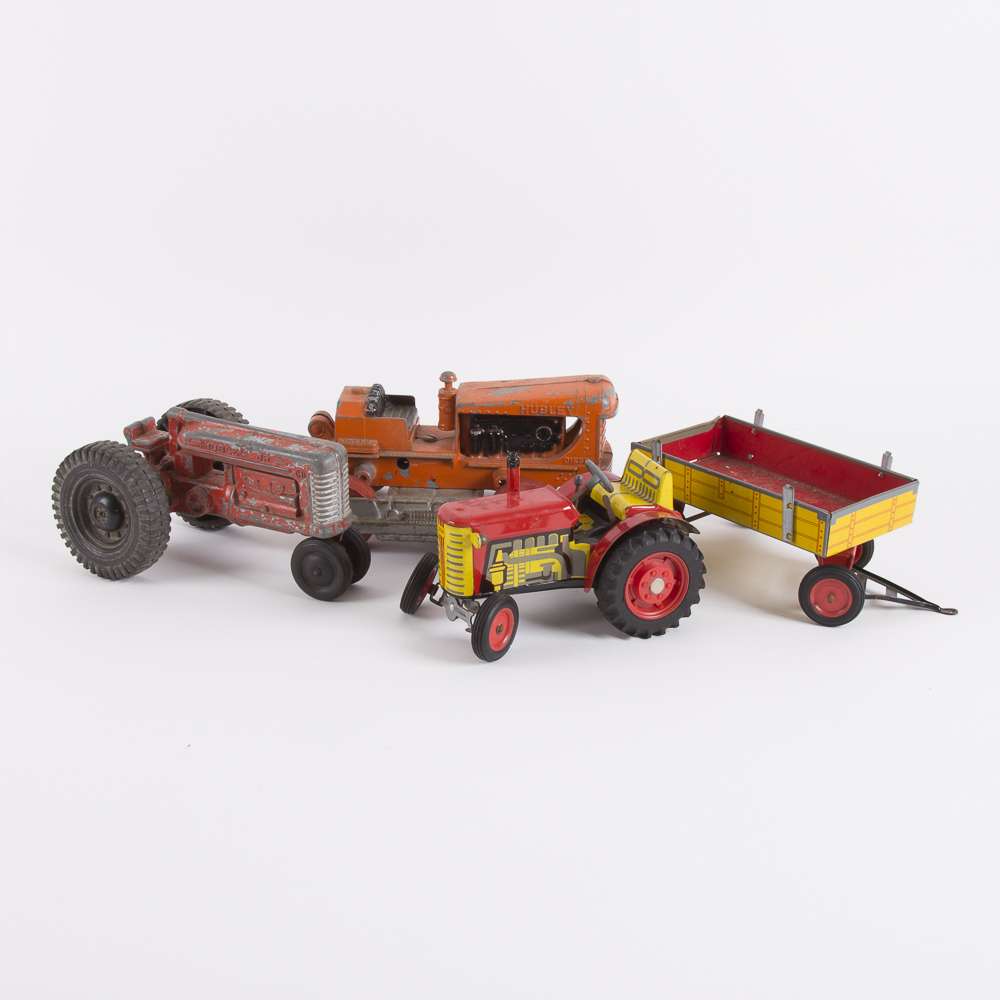 Metal and Die Cast Tractor Toys Including Hubley