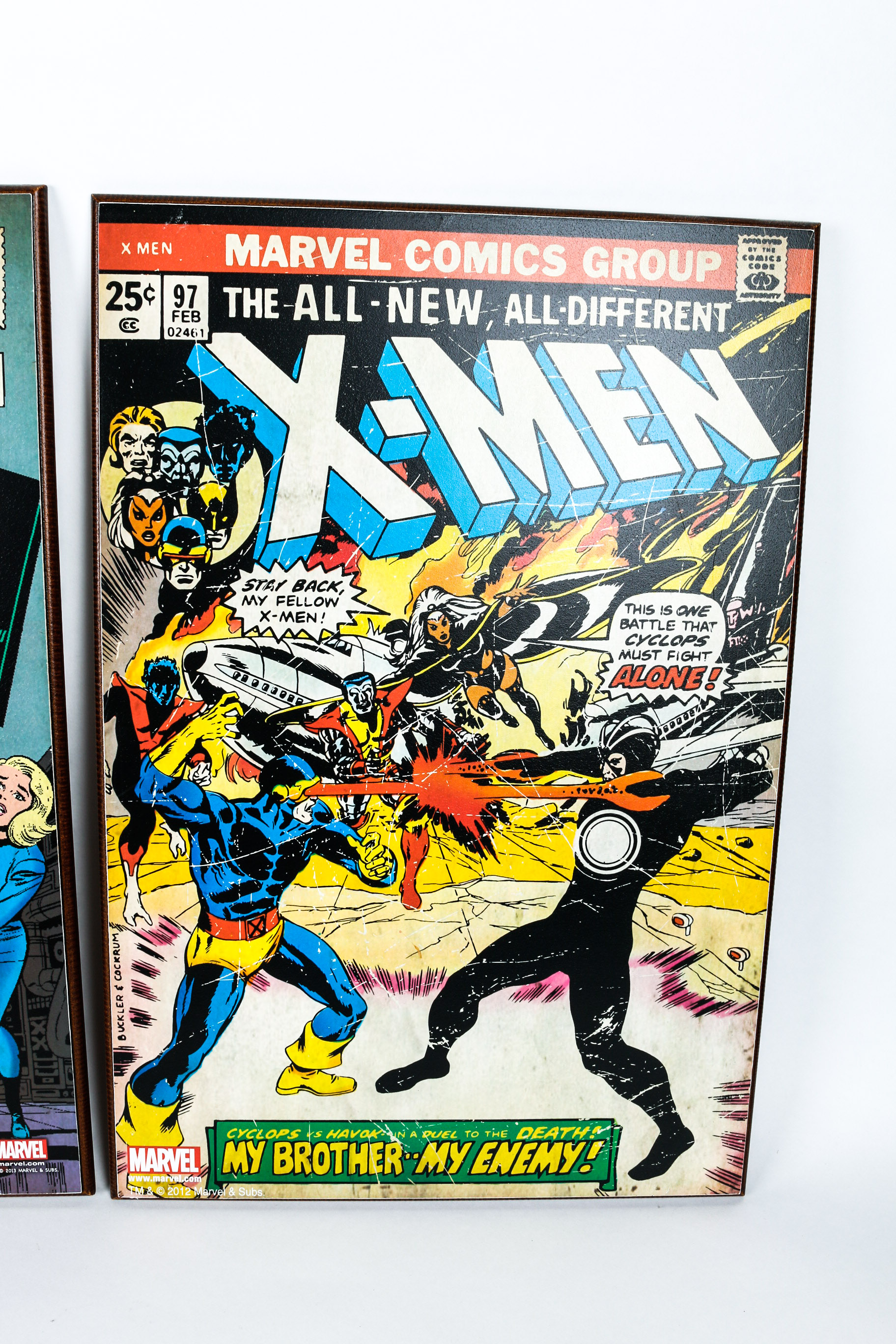 Three Marvel Comics Wall Decor Signs