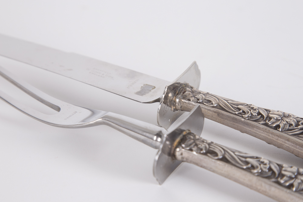 Frank M. Whiting & Co. Sterling Handled Carving Set