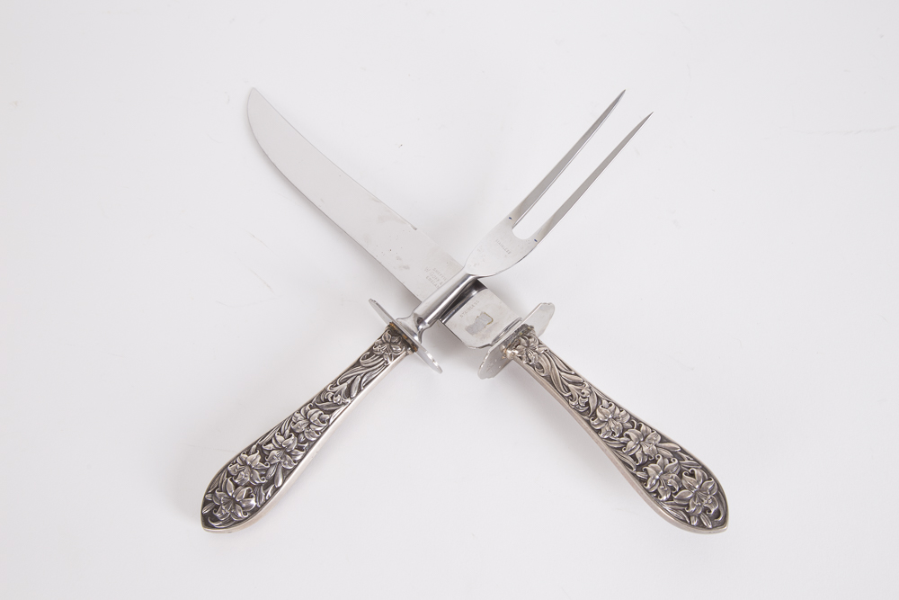 Frank M. Whiting & Co. Sterling Handled Carving Set