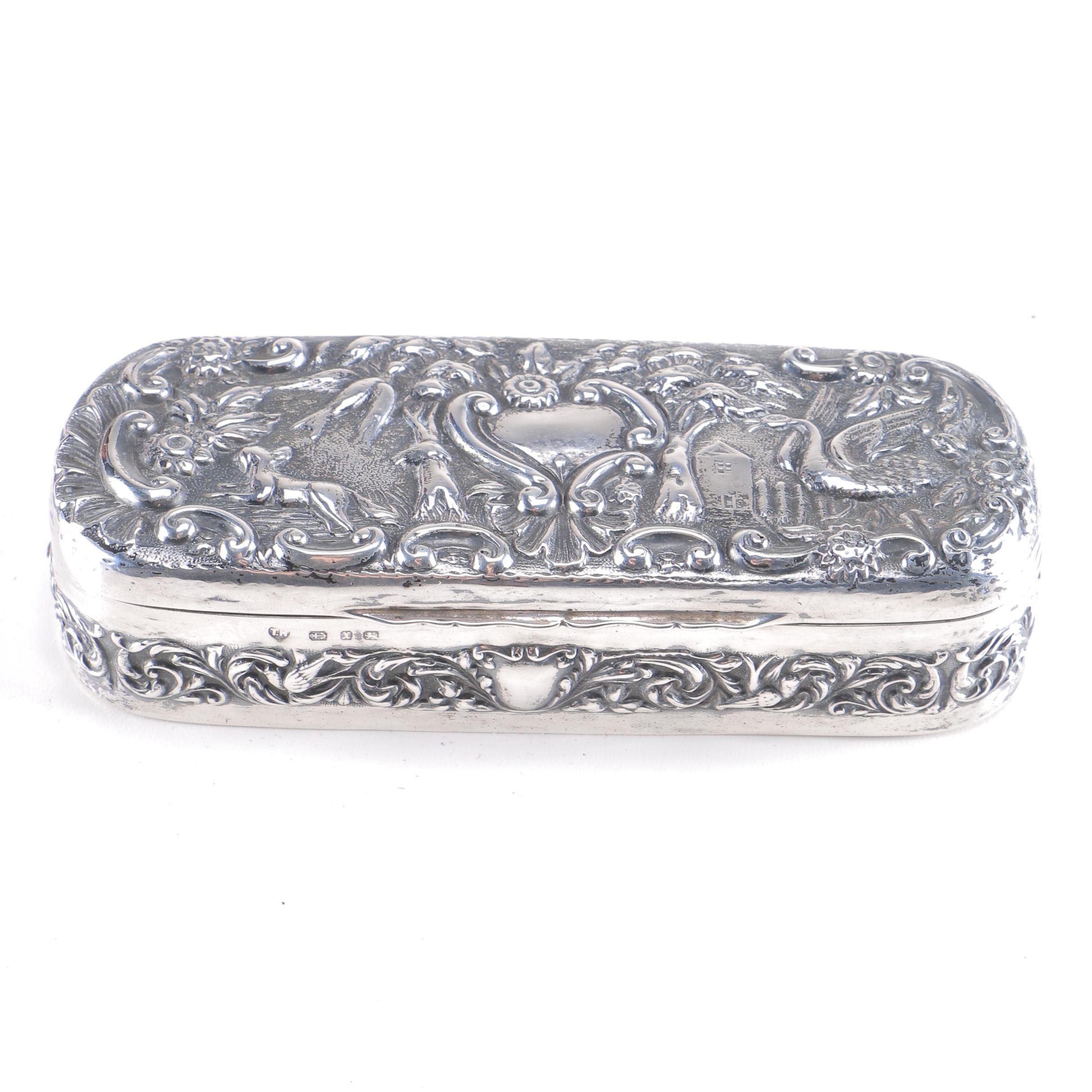 Circa 1897 Thomas Hayes Sterling Silver Trinket Box