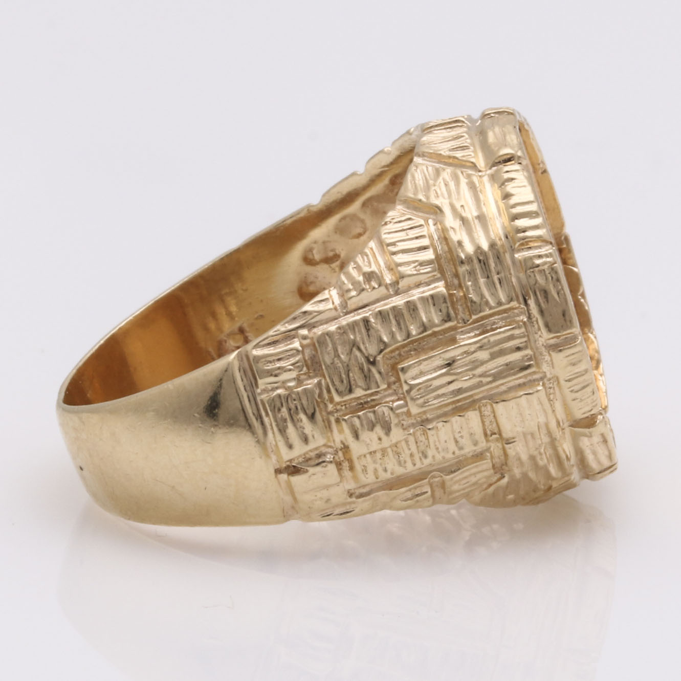 14K Yellow Gold 1/10 Krugerrand Coin Ring