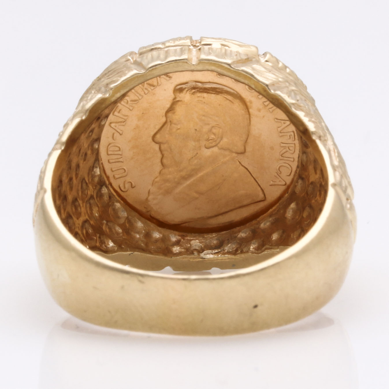 14K Yellow Gold 1/10 Krugerrand Coin Ring