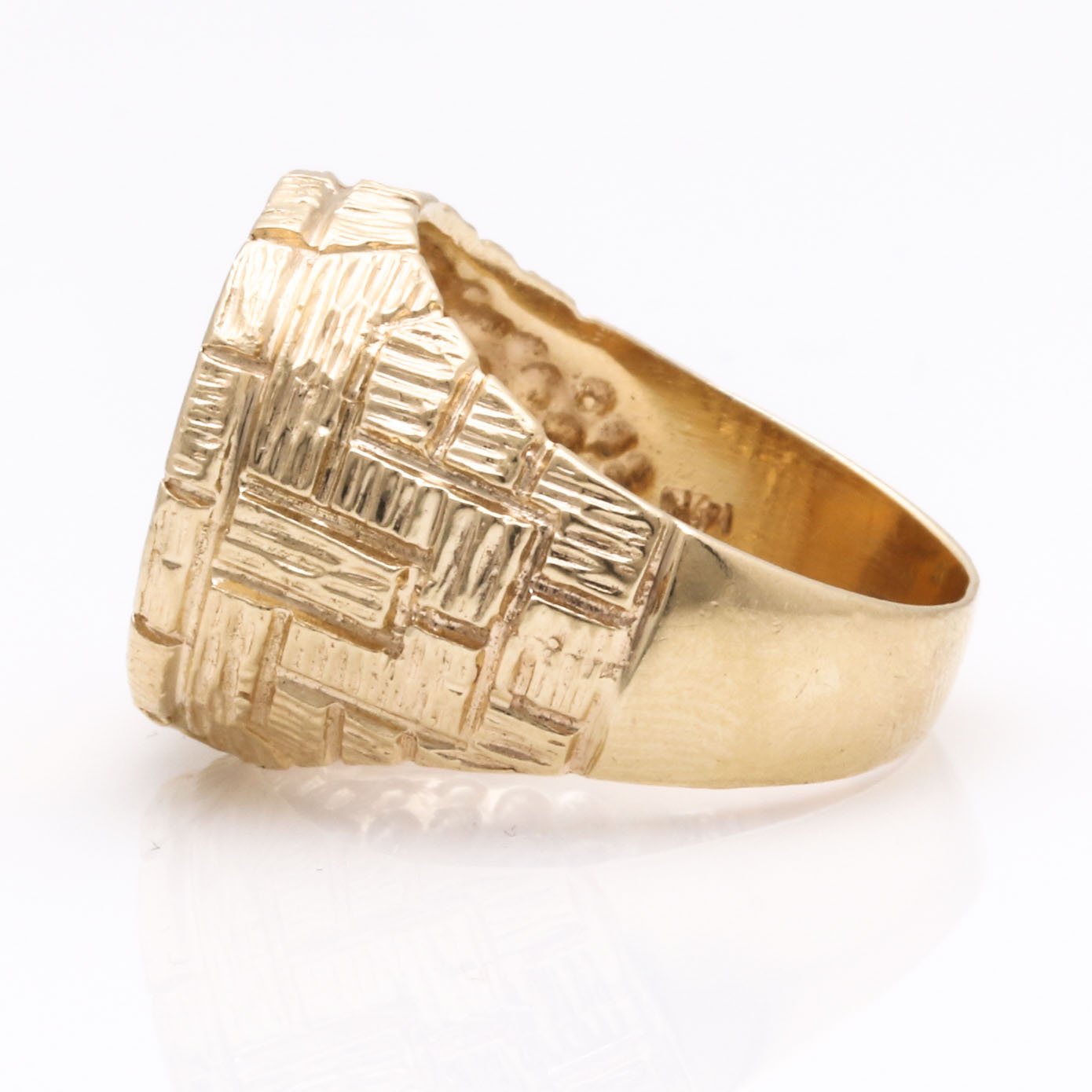 14K Yellow Gold 1/10 Krugerrand Coin Ring