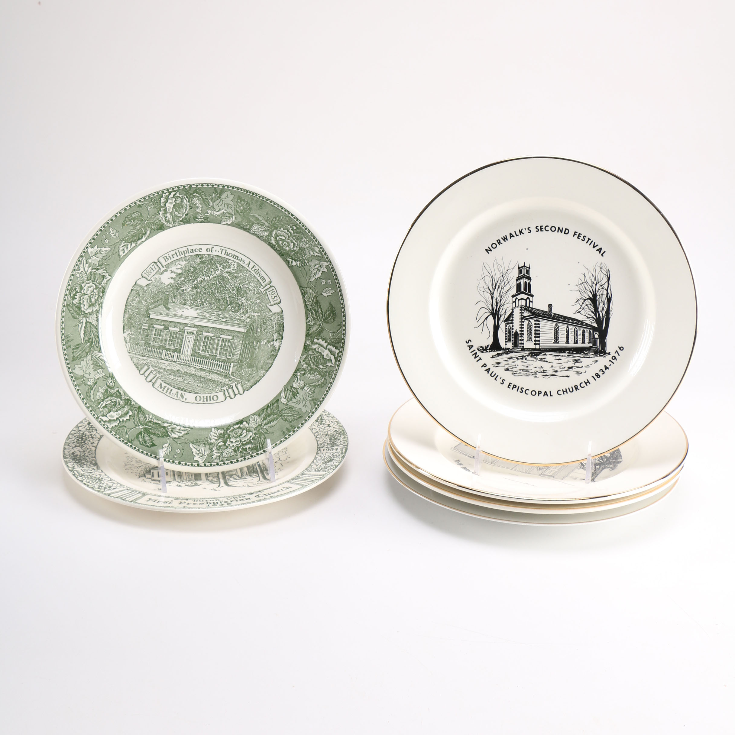 Vintage Ohio Commemorative Plates