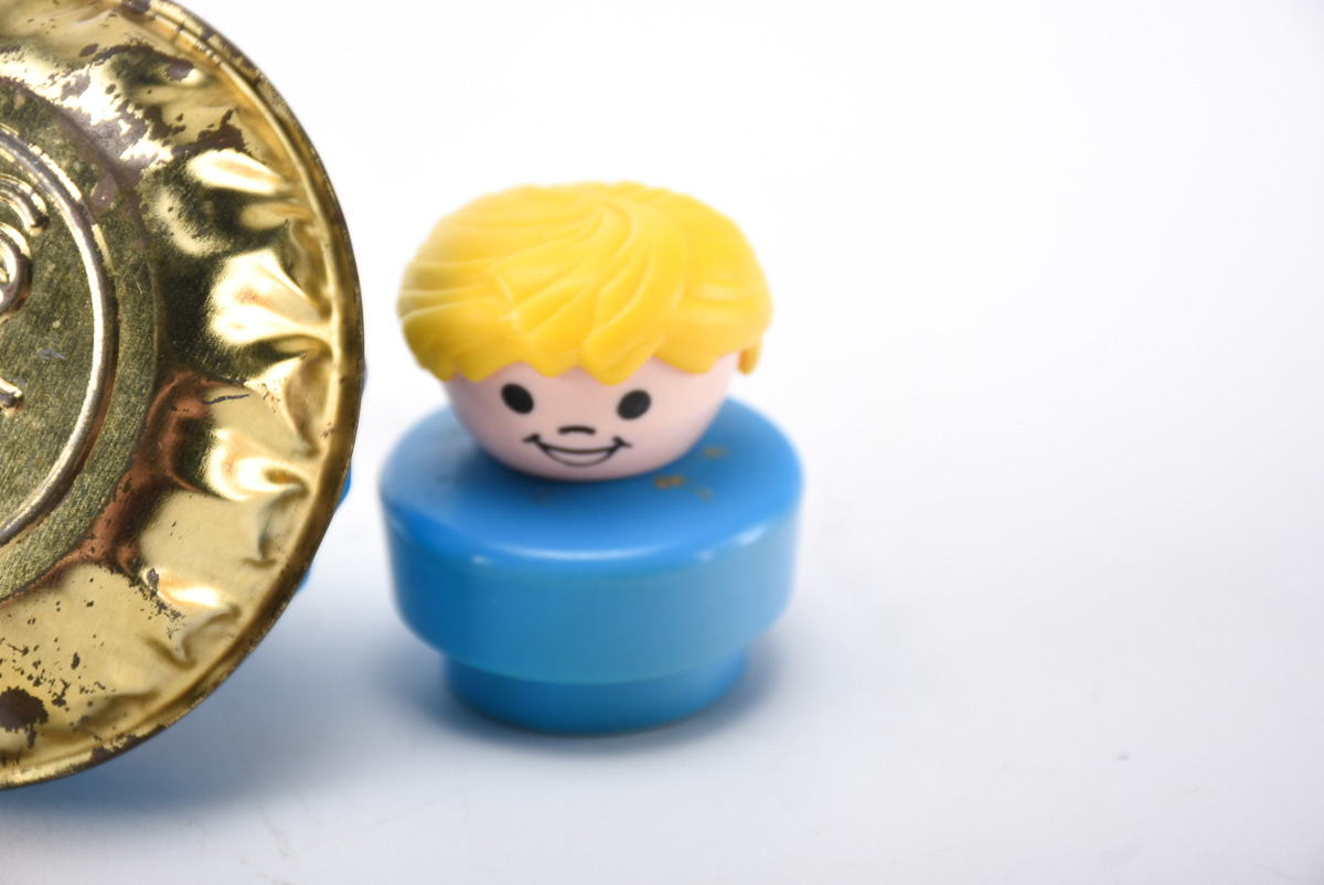 Vintage Plastic and Metal Toys Featuring Fischer Price