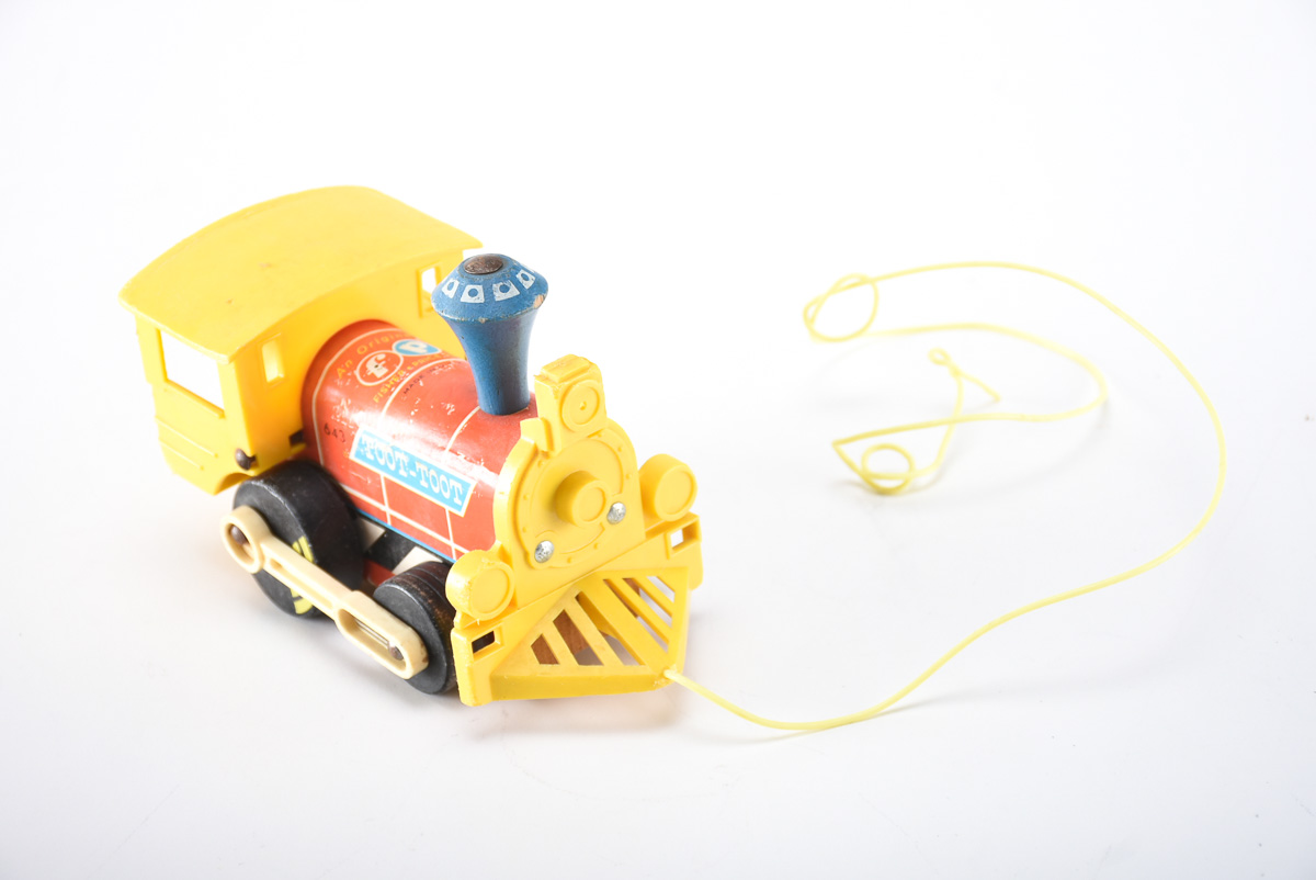 Vintage Plastic and Metal Toys Featuring Fischer Price