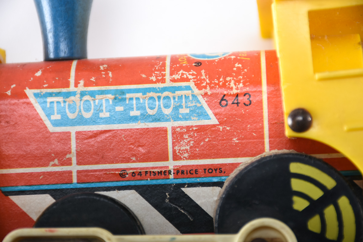 Vintage Plastic and Metal Toys Featuring Fischer Price