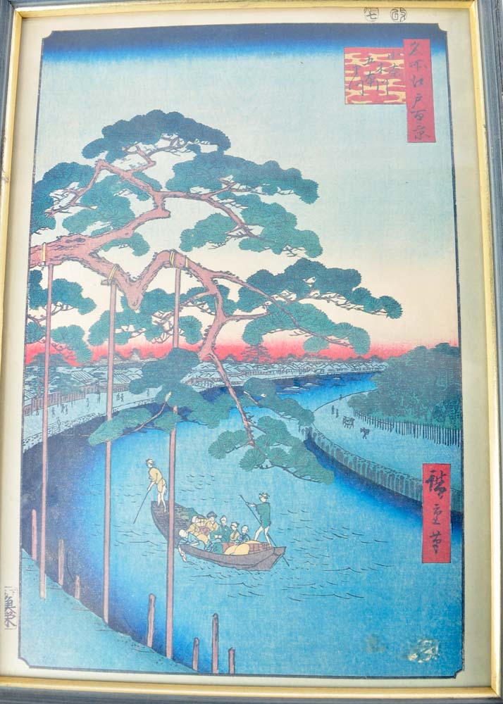Vintage Prints from the Series "One Hundred Famous Views of Edo" After Hiroshige