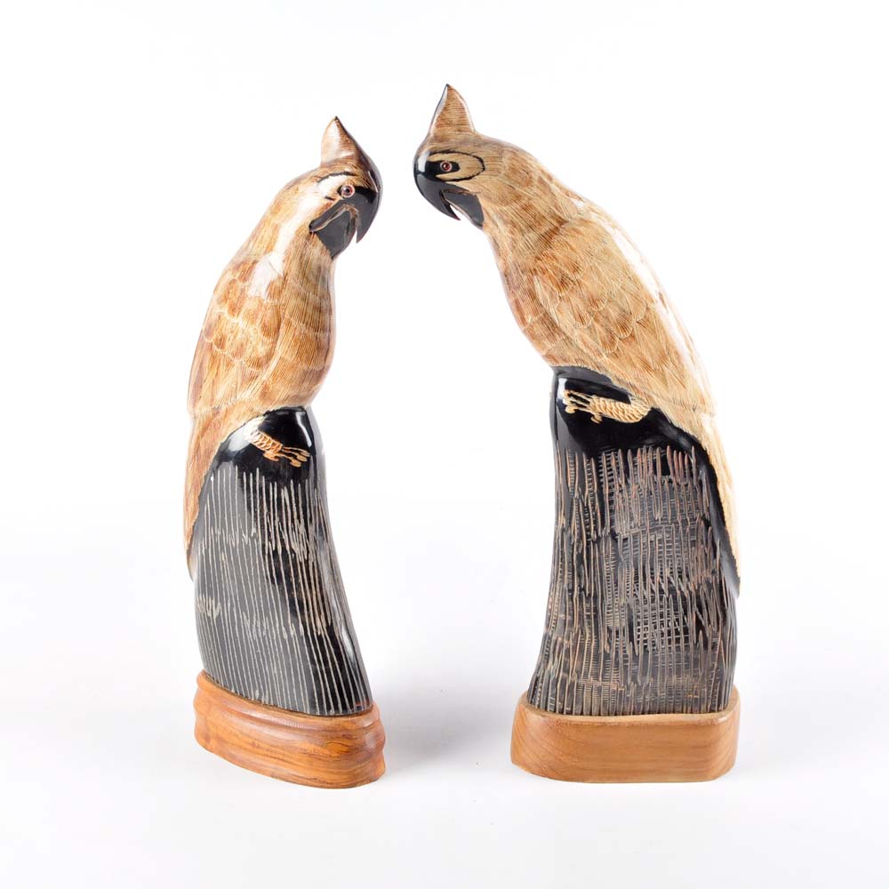 Hand-Carved Water Buffalo Horns