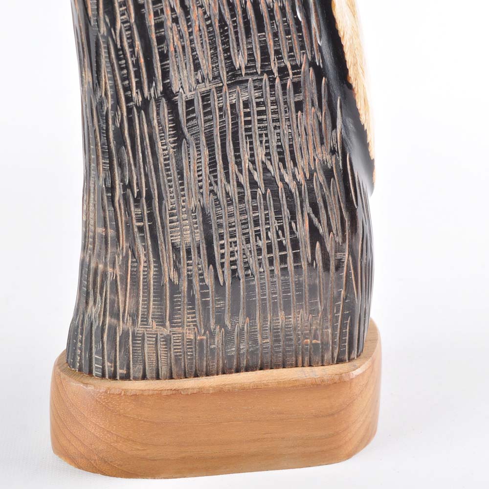 Hand-Carved Water Buffalo Horns