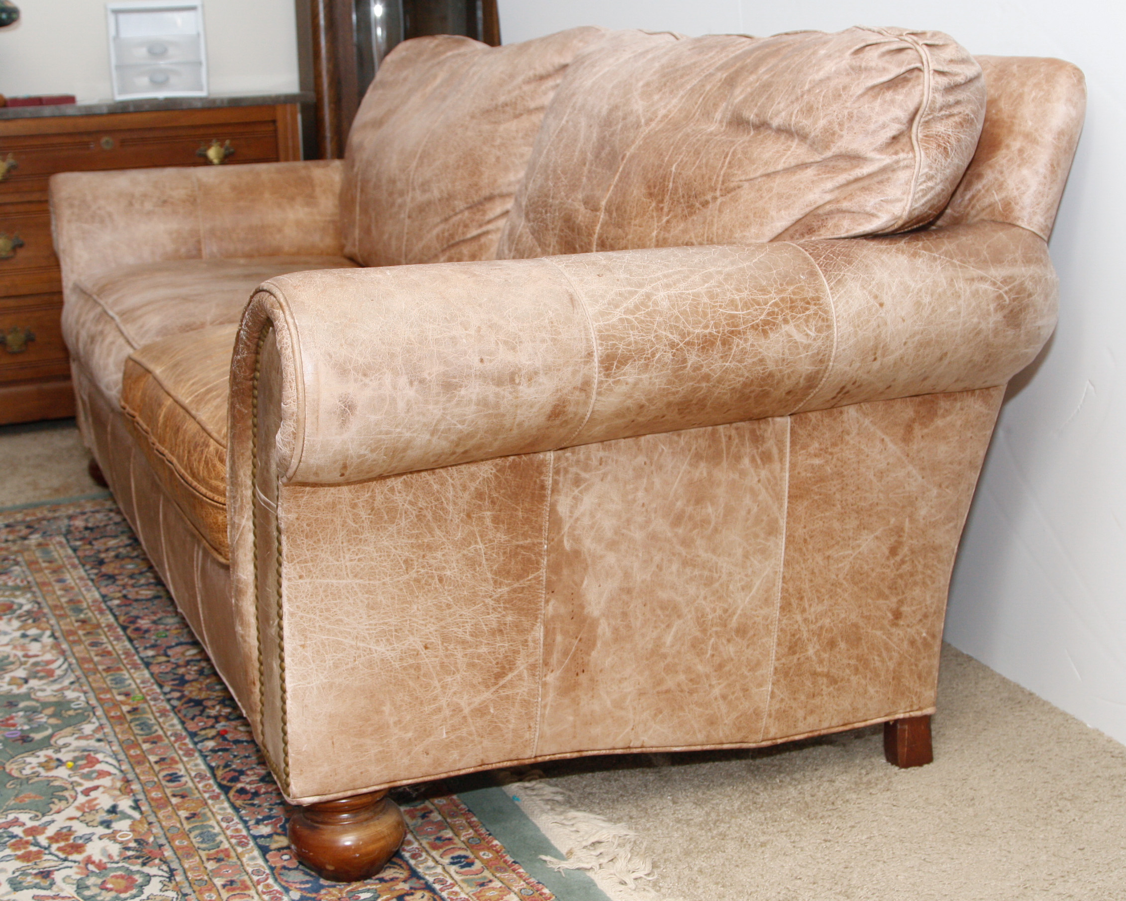 Pennsylvania House Leather Sofa