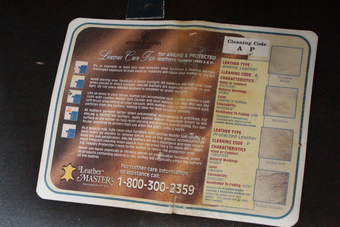 Pennsylvania House Leather Sofa