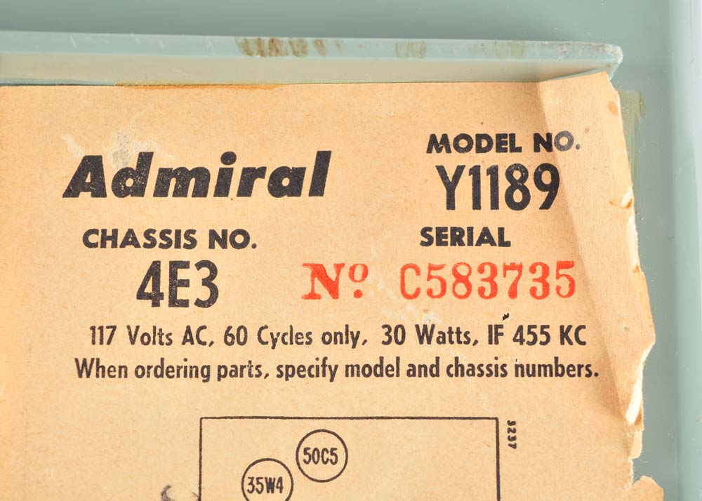 Vintage Mid-Century Admiral Clock Radio