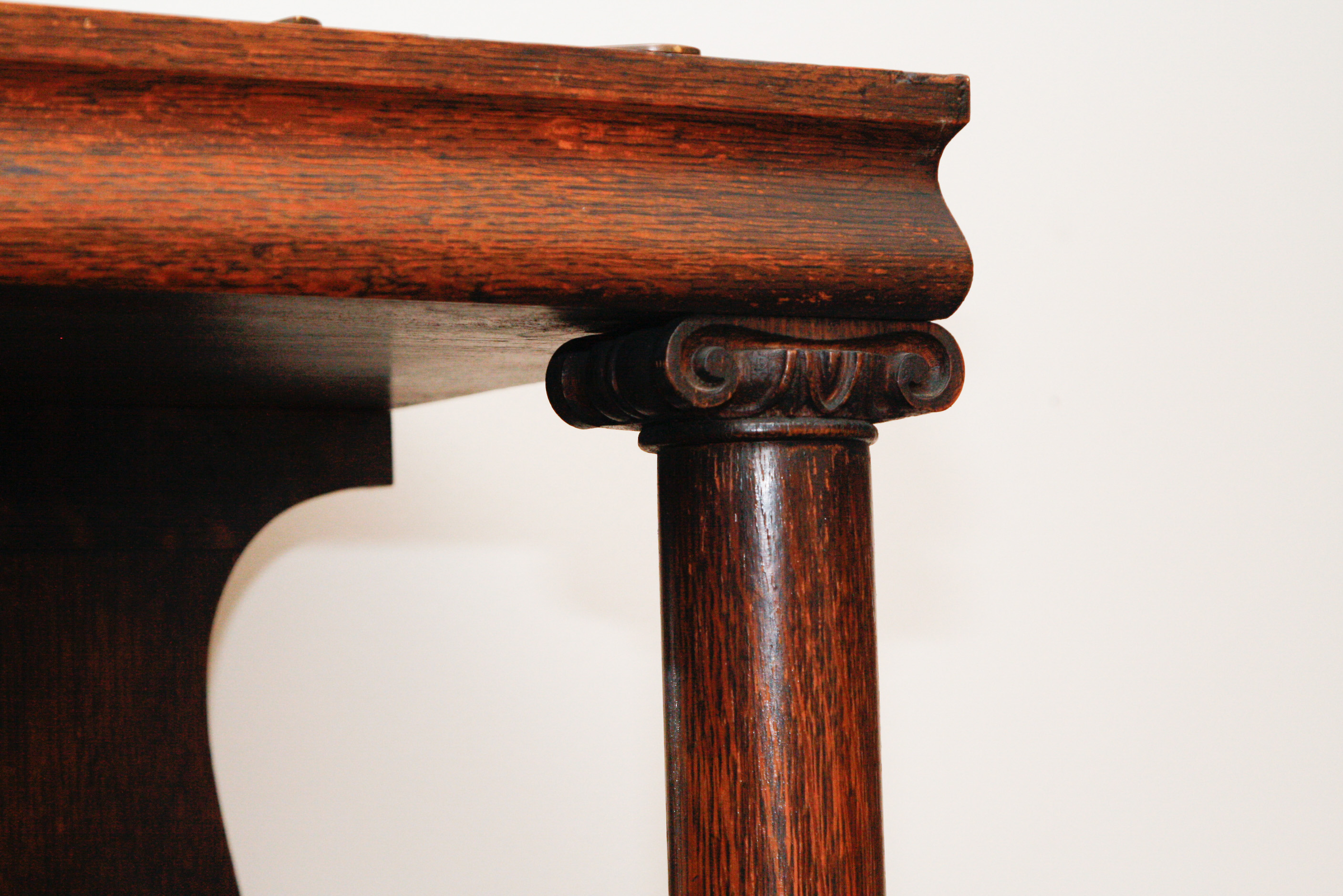 Early 20th C. Larkin Quartersawn Oak Secretary Desk