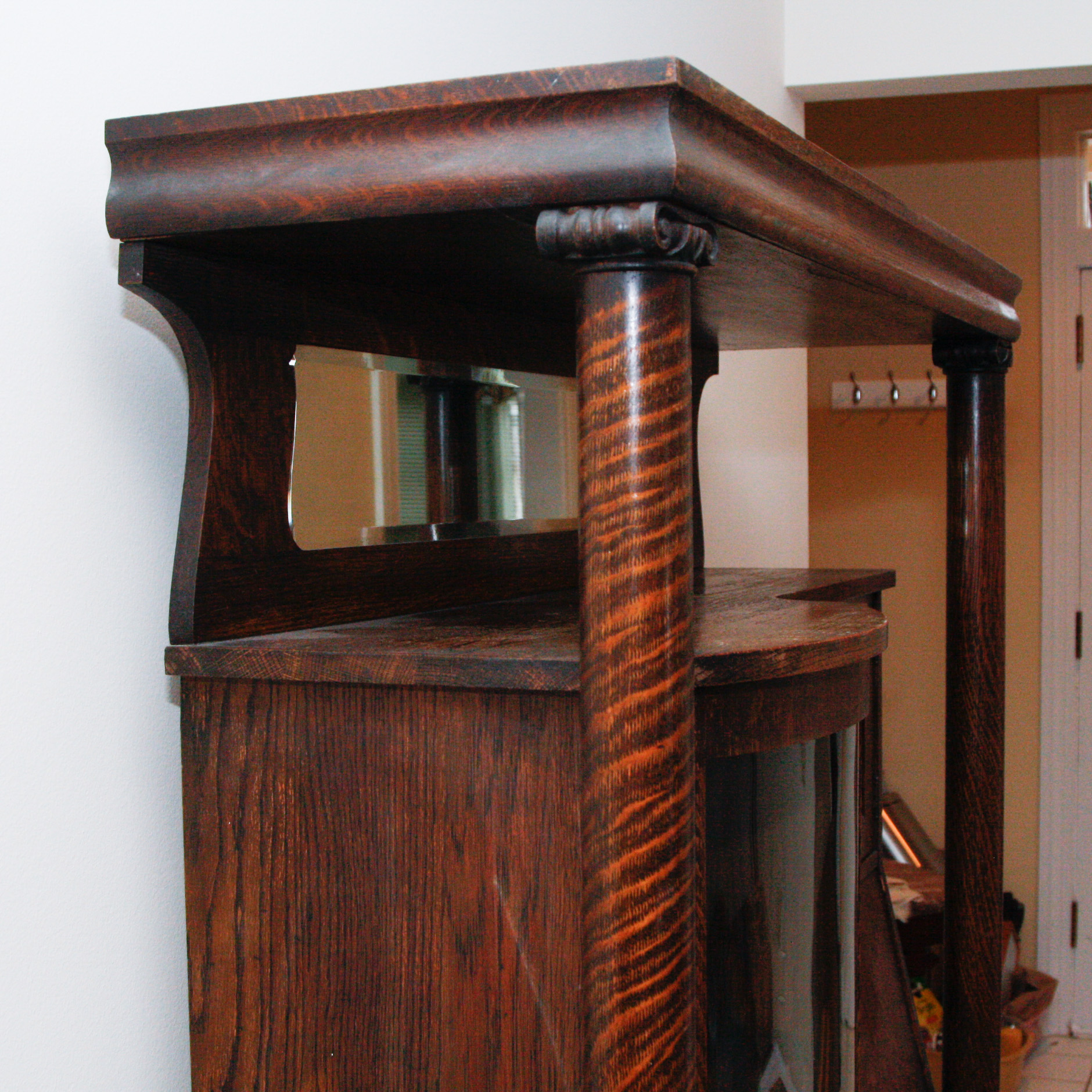 Early 20th C. Larkin Quartersawn Oak Secretary Desk