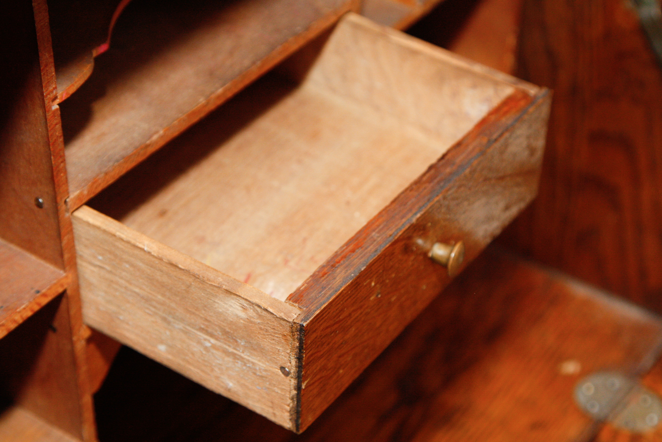 Early 20th C. Larkin Quartersawn Oak Secretary Desk