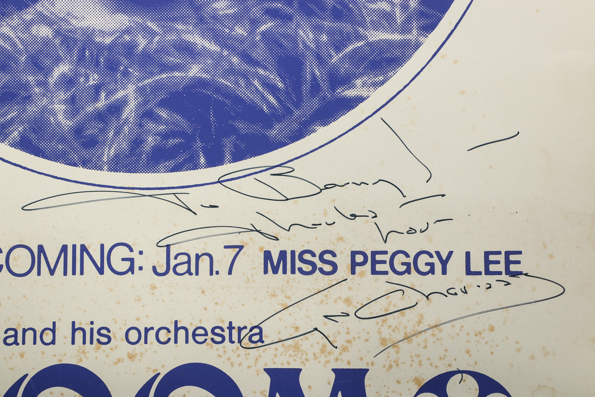 Vintage Pair of Advertisements Signed by Tony Martin and Cyd Charisse