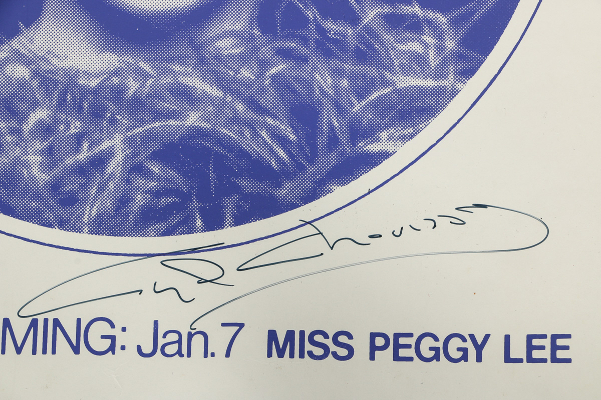 Vintage Pair of Advertisements Signed by Tony Martin and Cyd Charisse