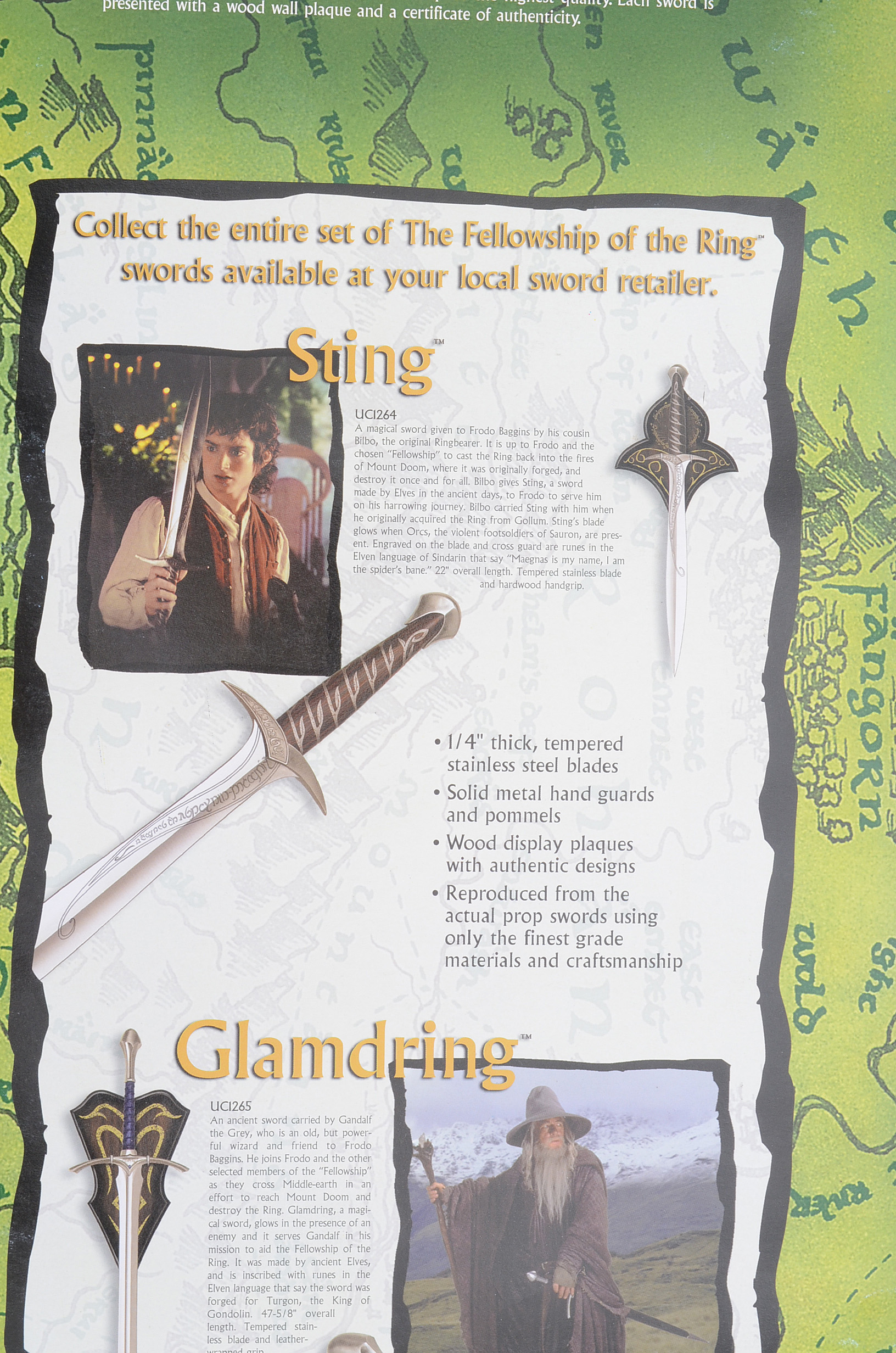 Lord of the Rings Replica Glamdring Sword of Gandolf by United Cutlery