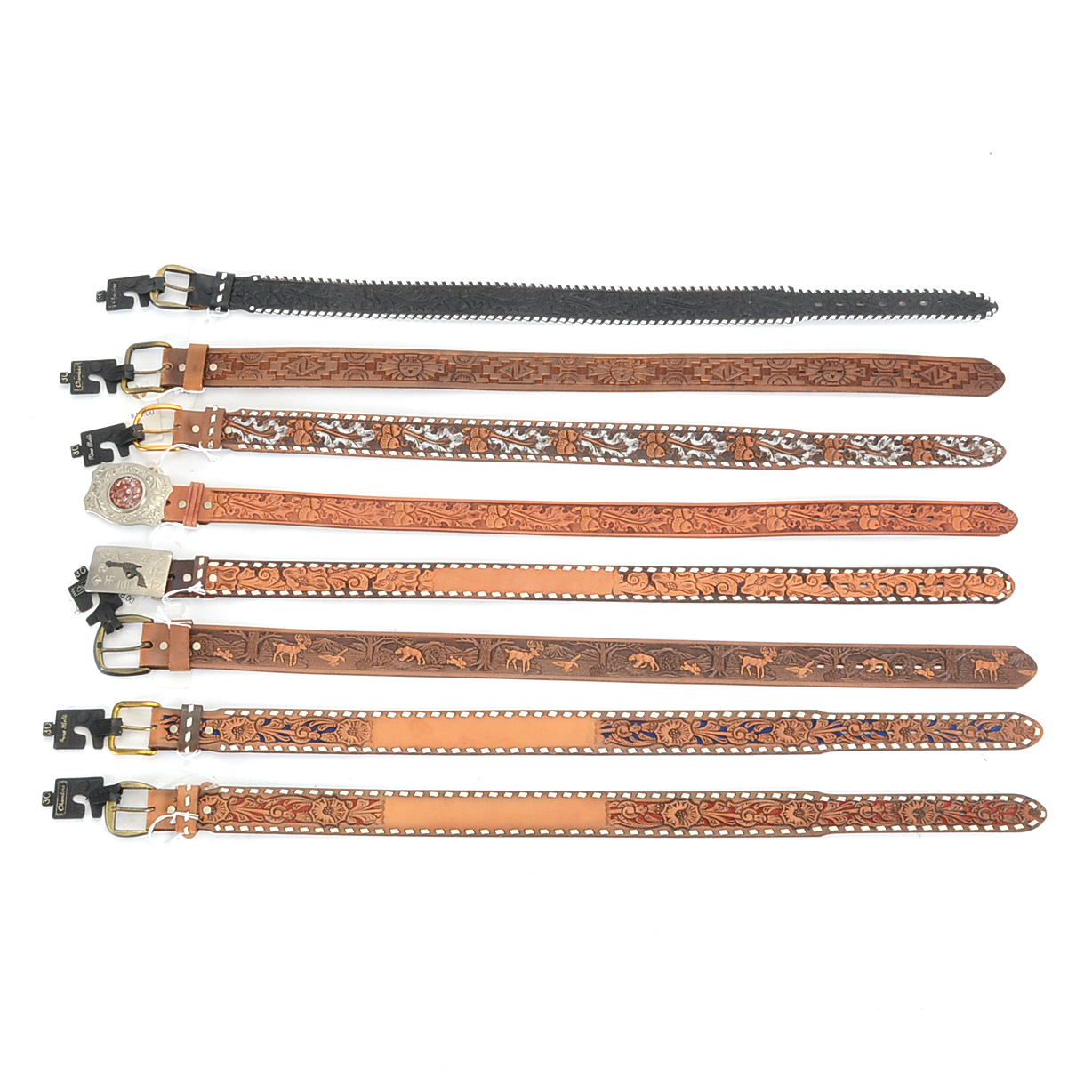 Chambers Western Style Tooled Leather Belts