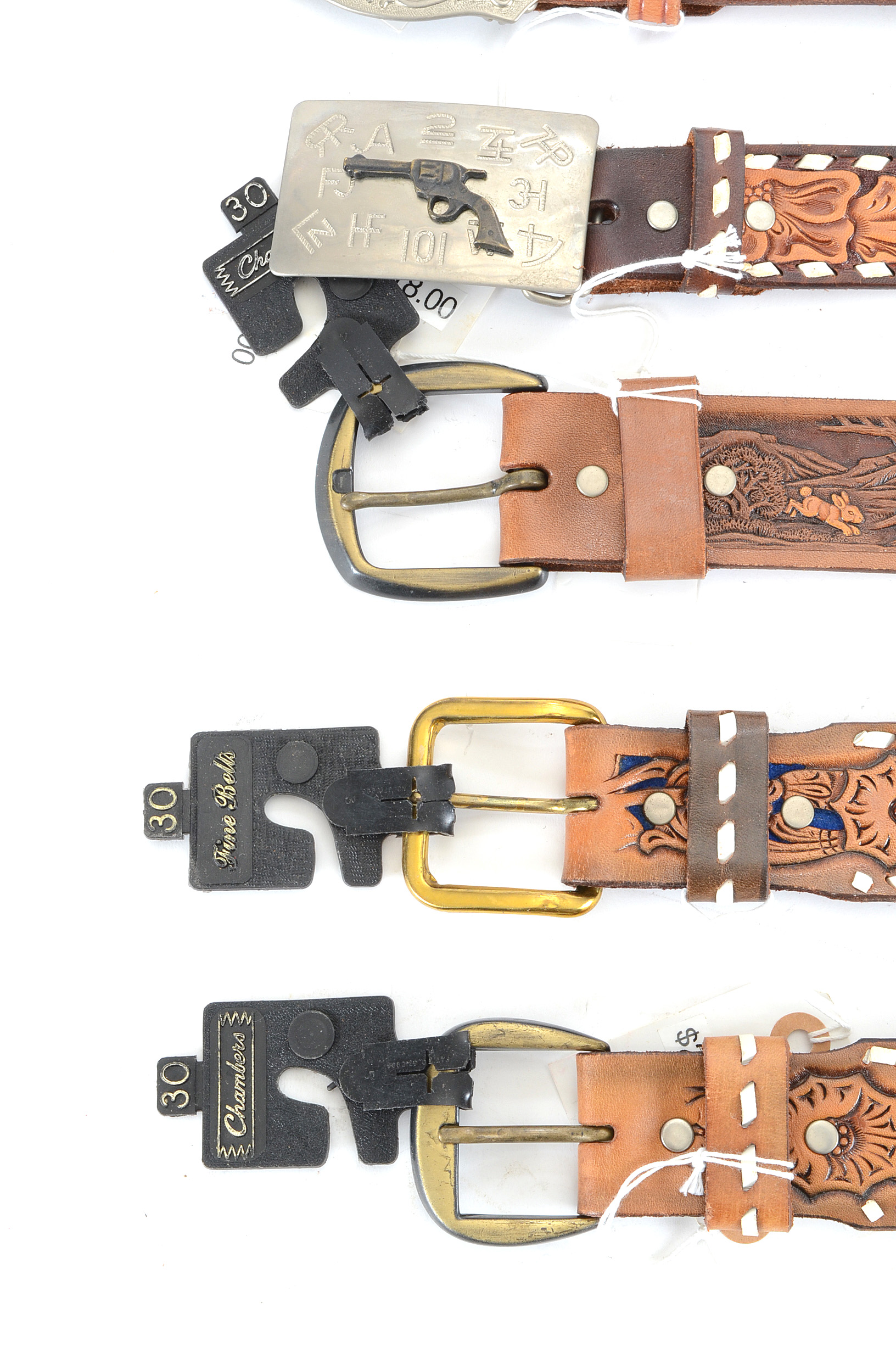 Chambers Western Style Tooled Leather Belts
