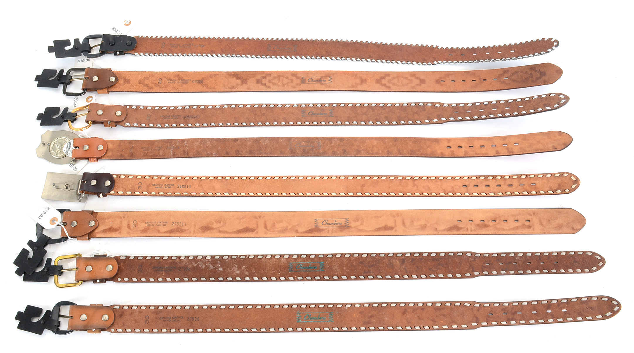 Chambers Western Style Tooled Leather Belts