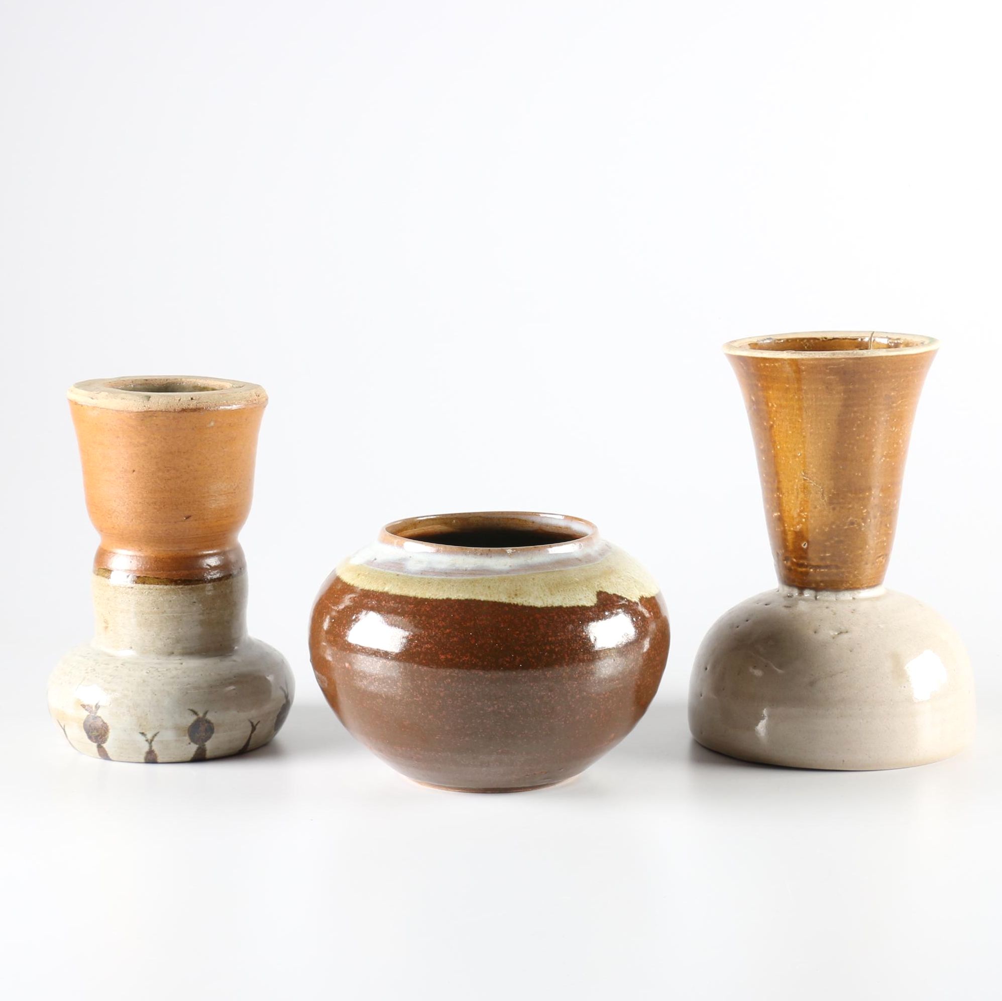 Trio Of Circular Vases