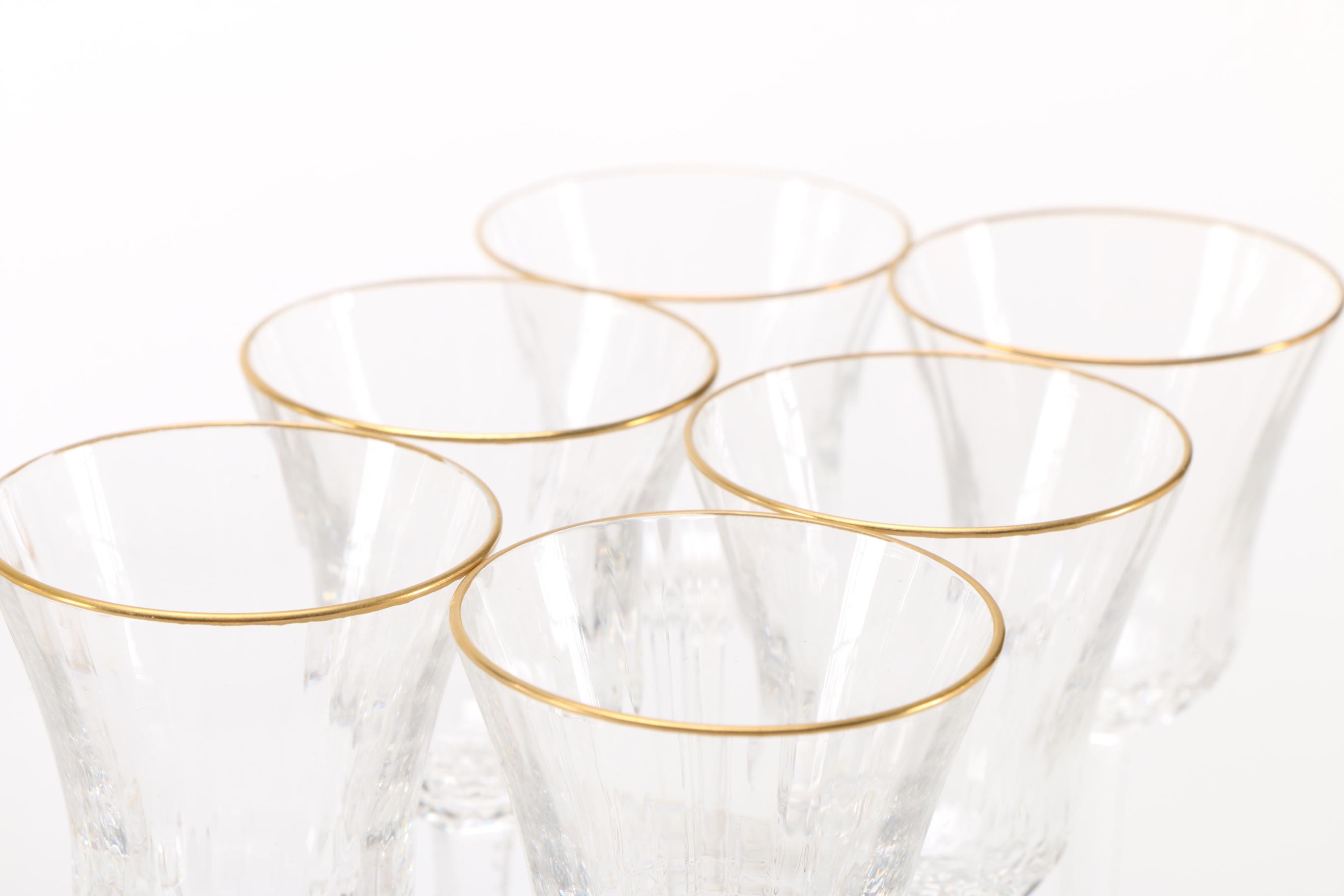 Set of Vintage St. Louis Crystal Glasses