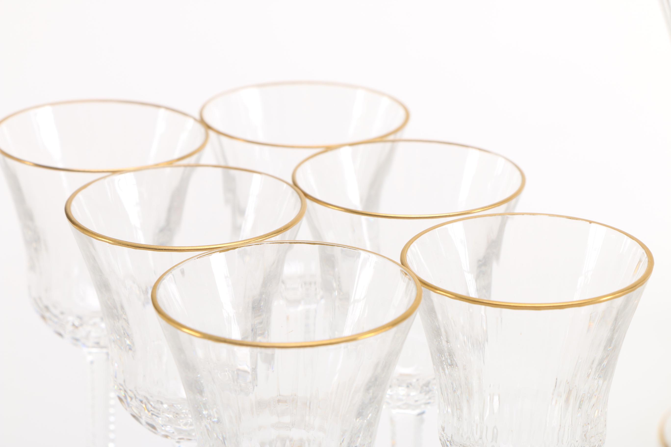 Set of Vintage St. Louis Crystal Glasses