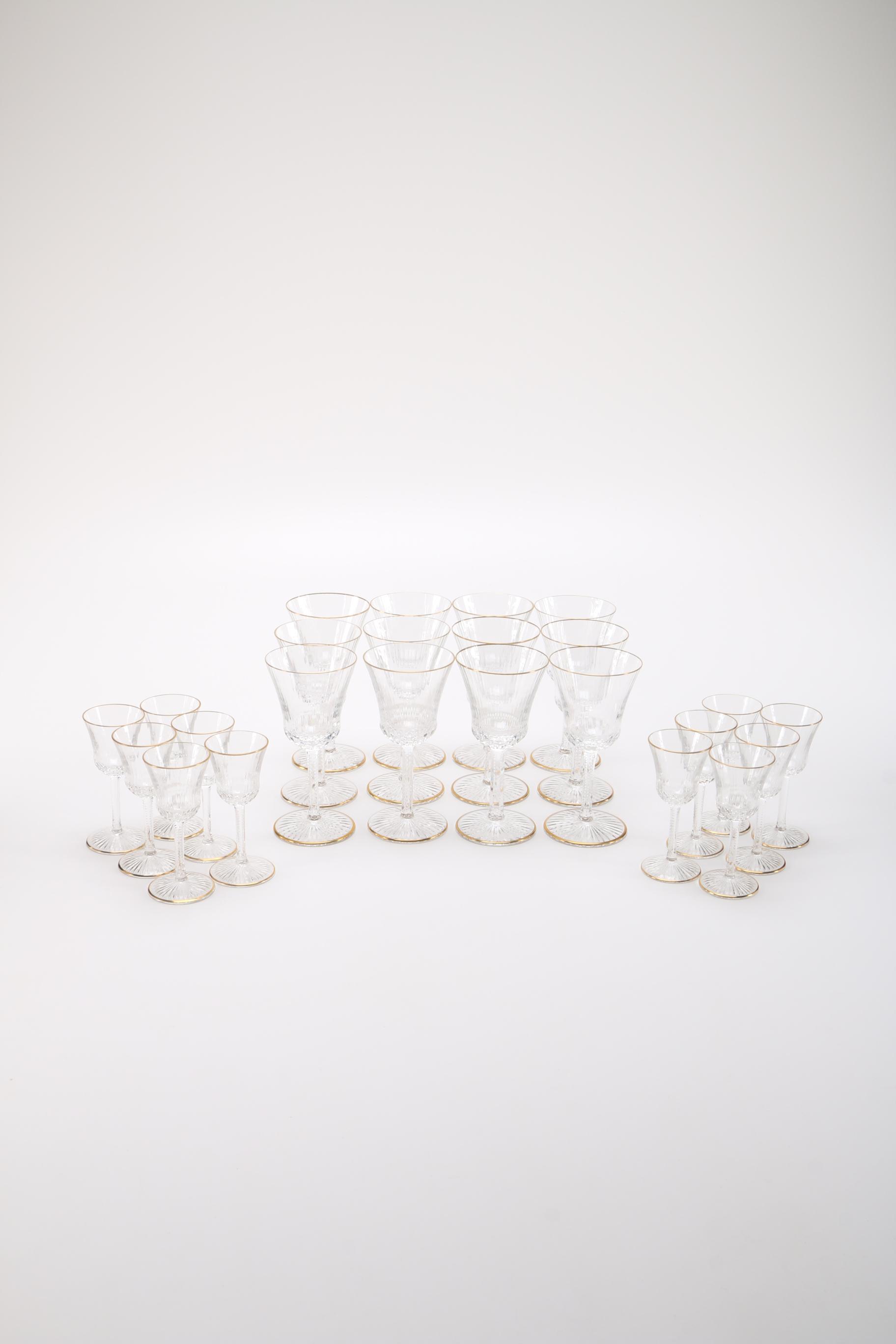 Set of Vintage St. Louis Crystal Glasses