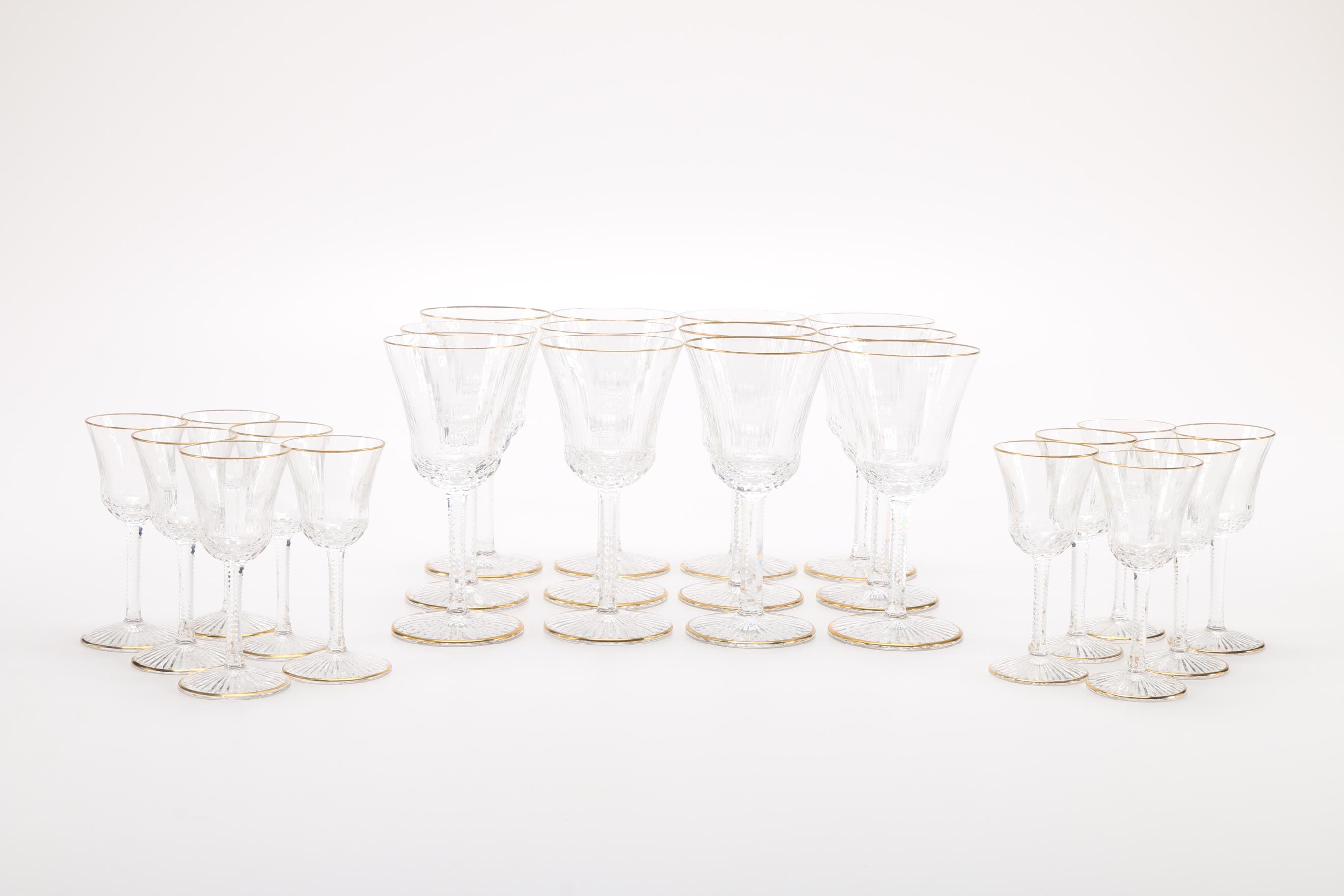 Set of Vintage St. Louis Crystal Glasses