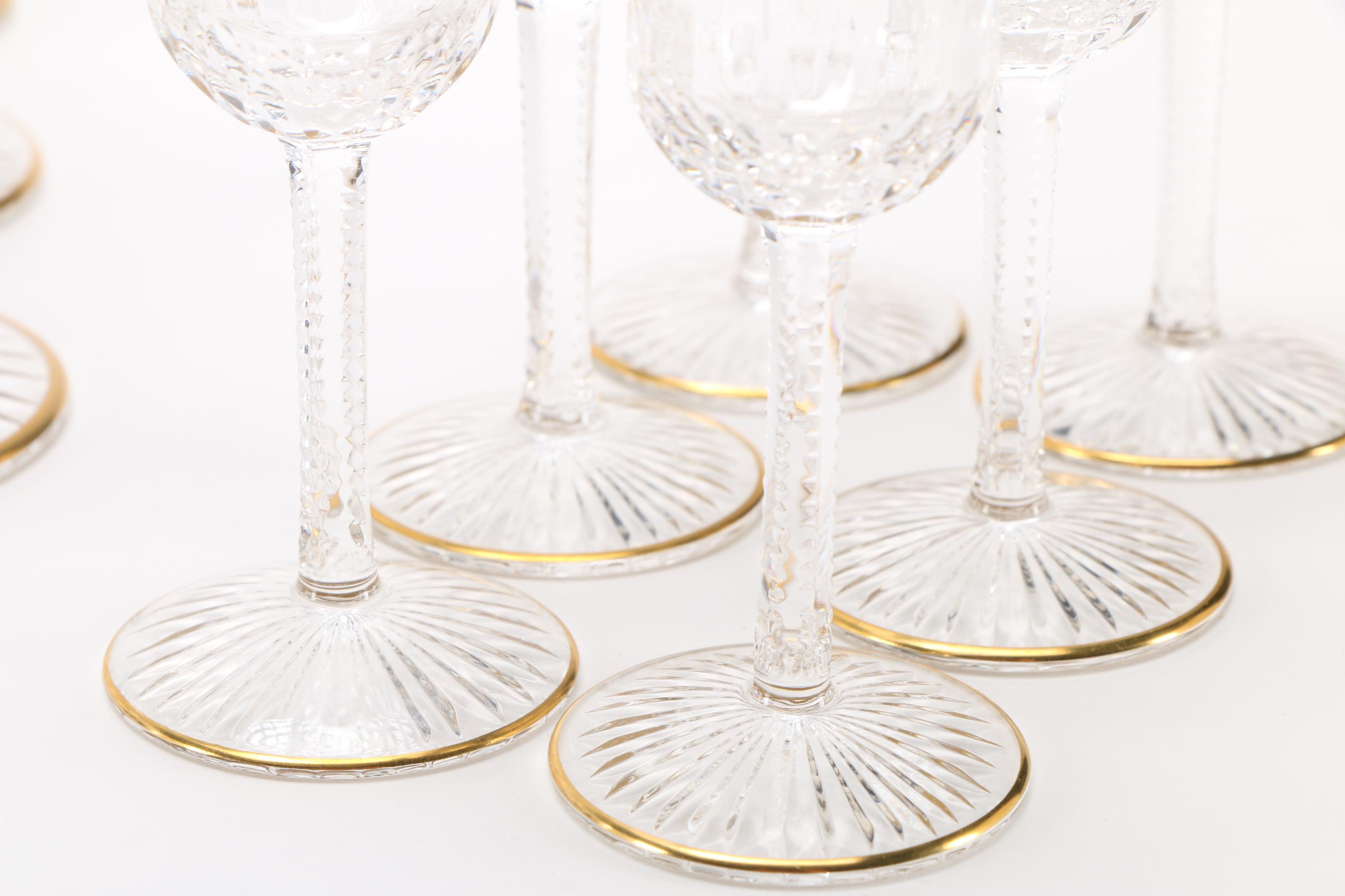 Set of Vintage St. Louis Crystal Glasses