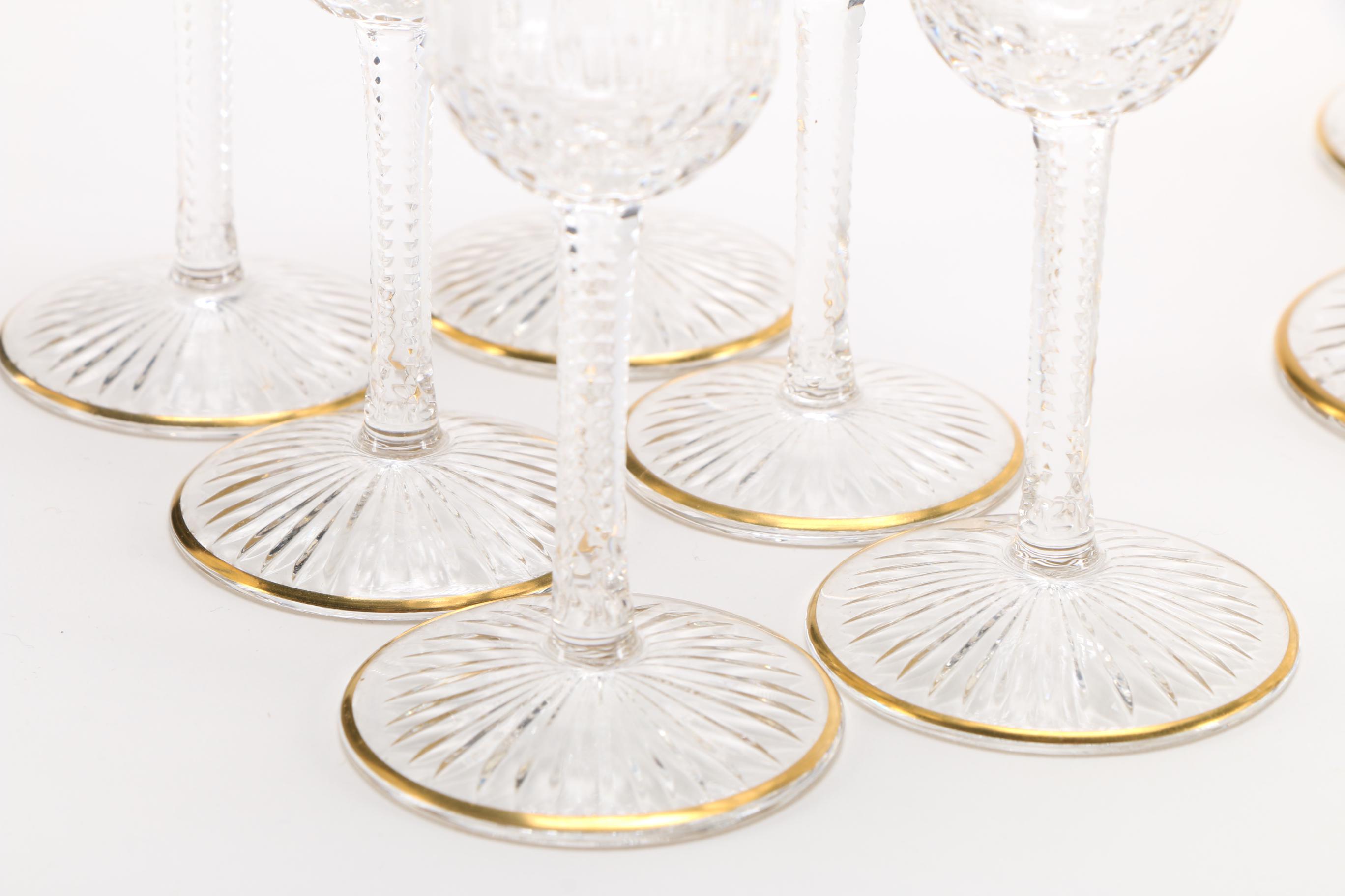 Set of Vintage St. Louis Crystal Glasses