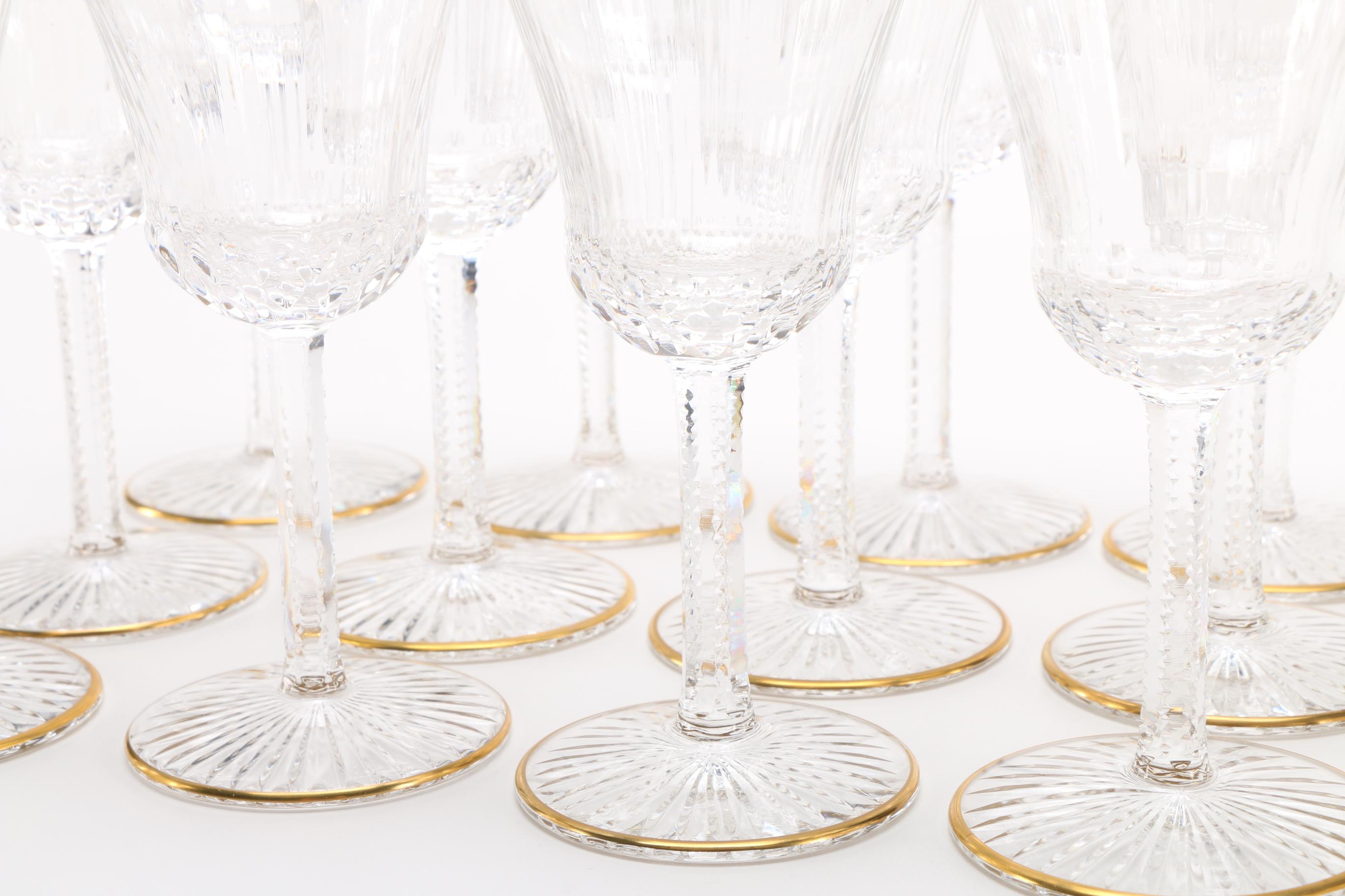 Set of Vintage St. Louis Crystal Glasses