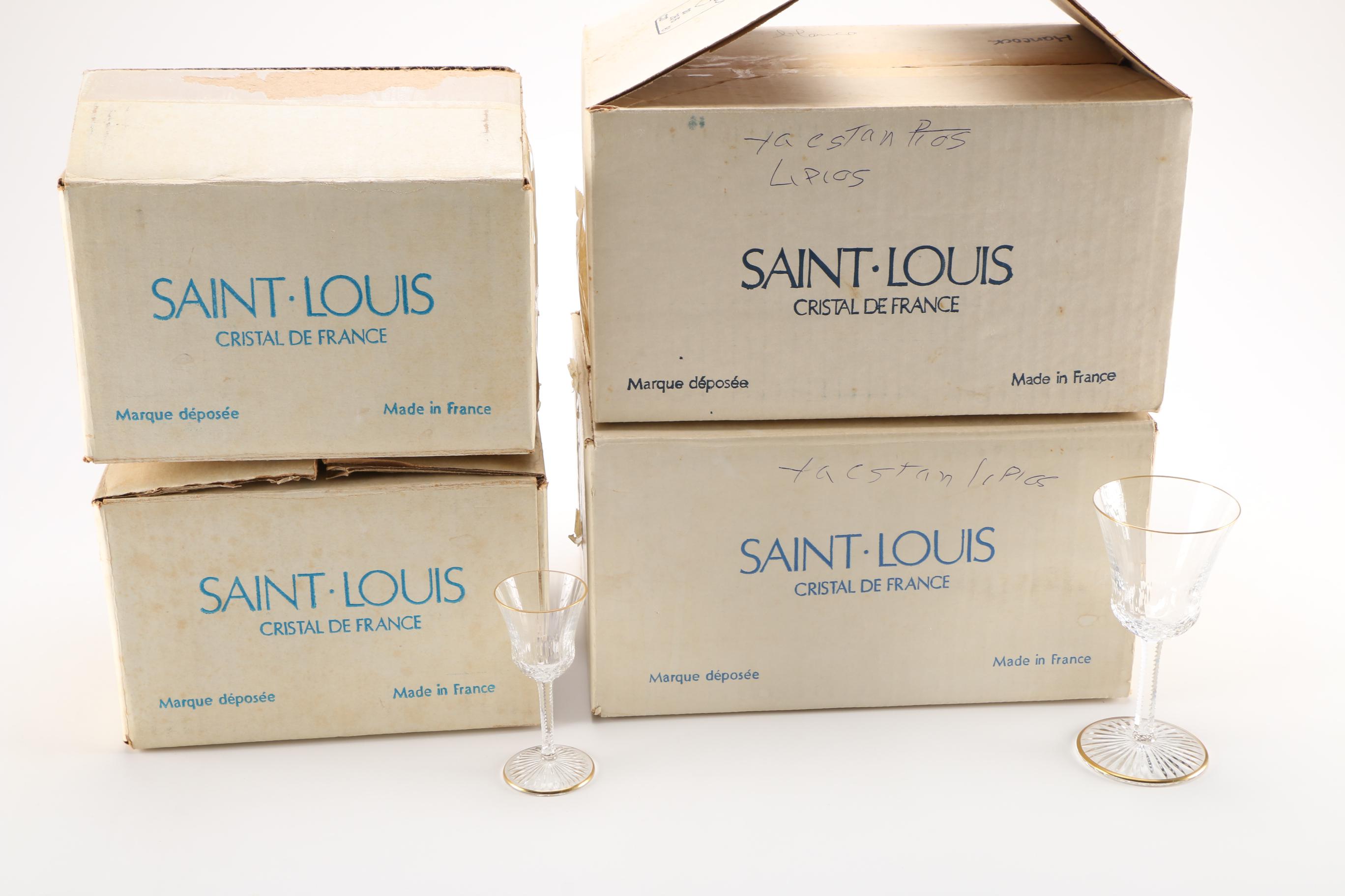 Set of Vintage St. Louis Crystal Glasses