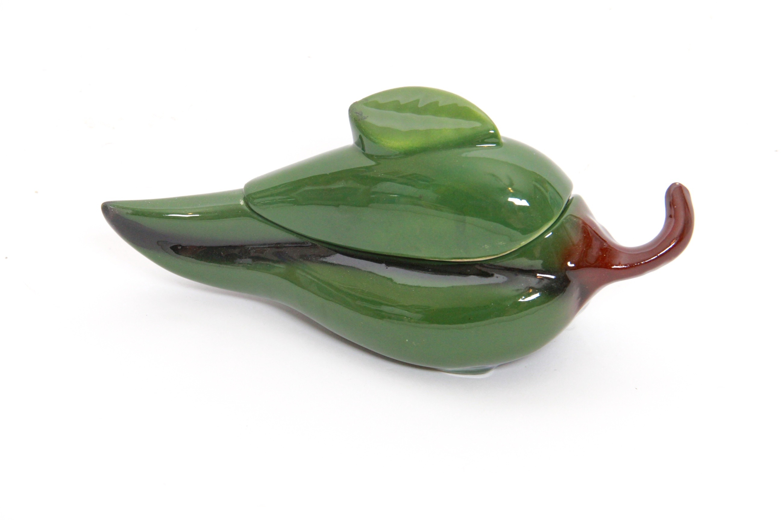 Ceramic Avocado and Chili Pepper Serving Dishes