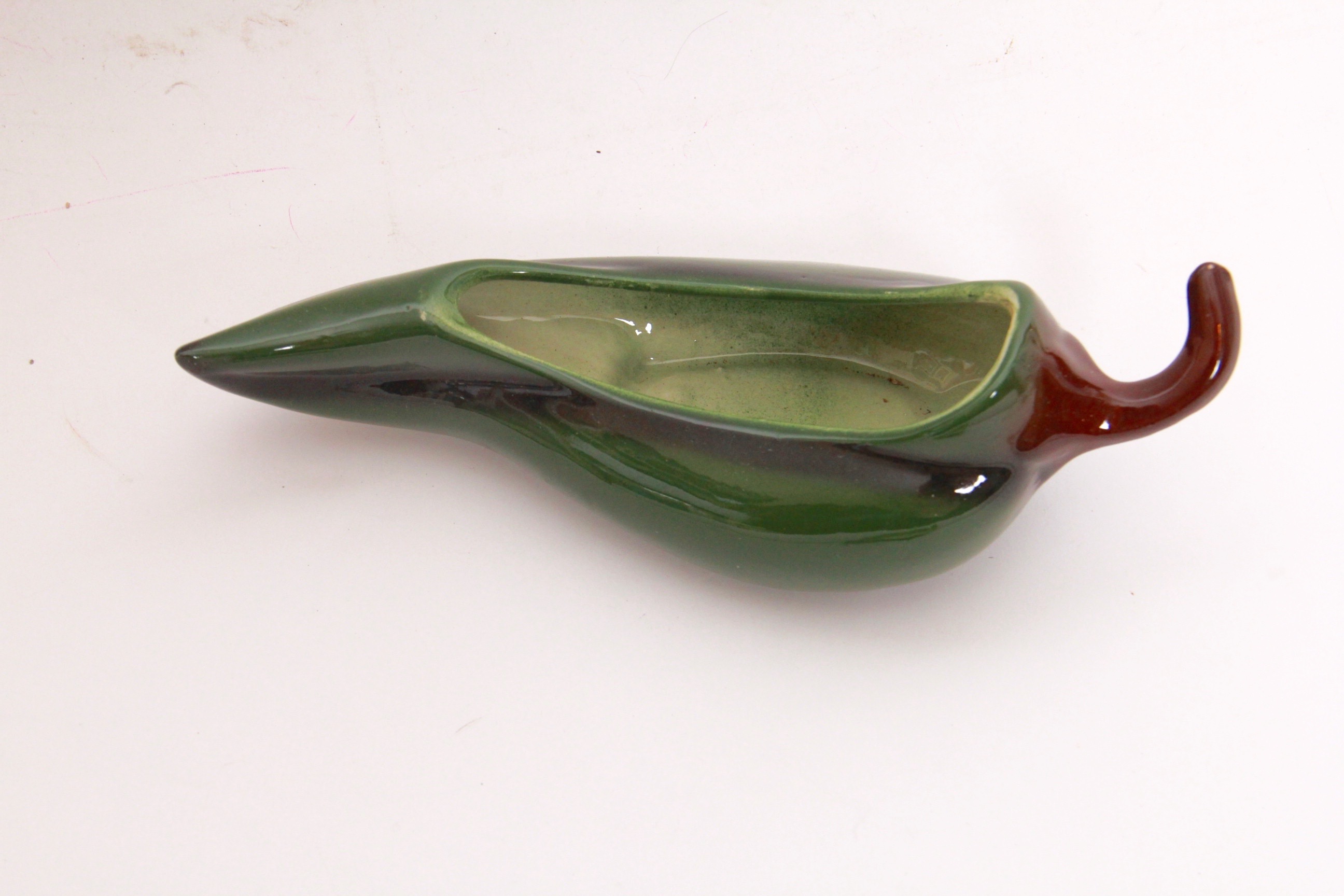 Ceramic Avocado and Chili Pepper Serving Dishes