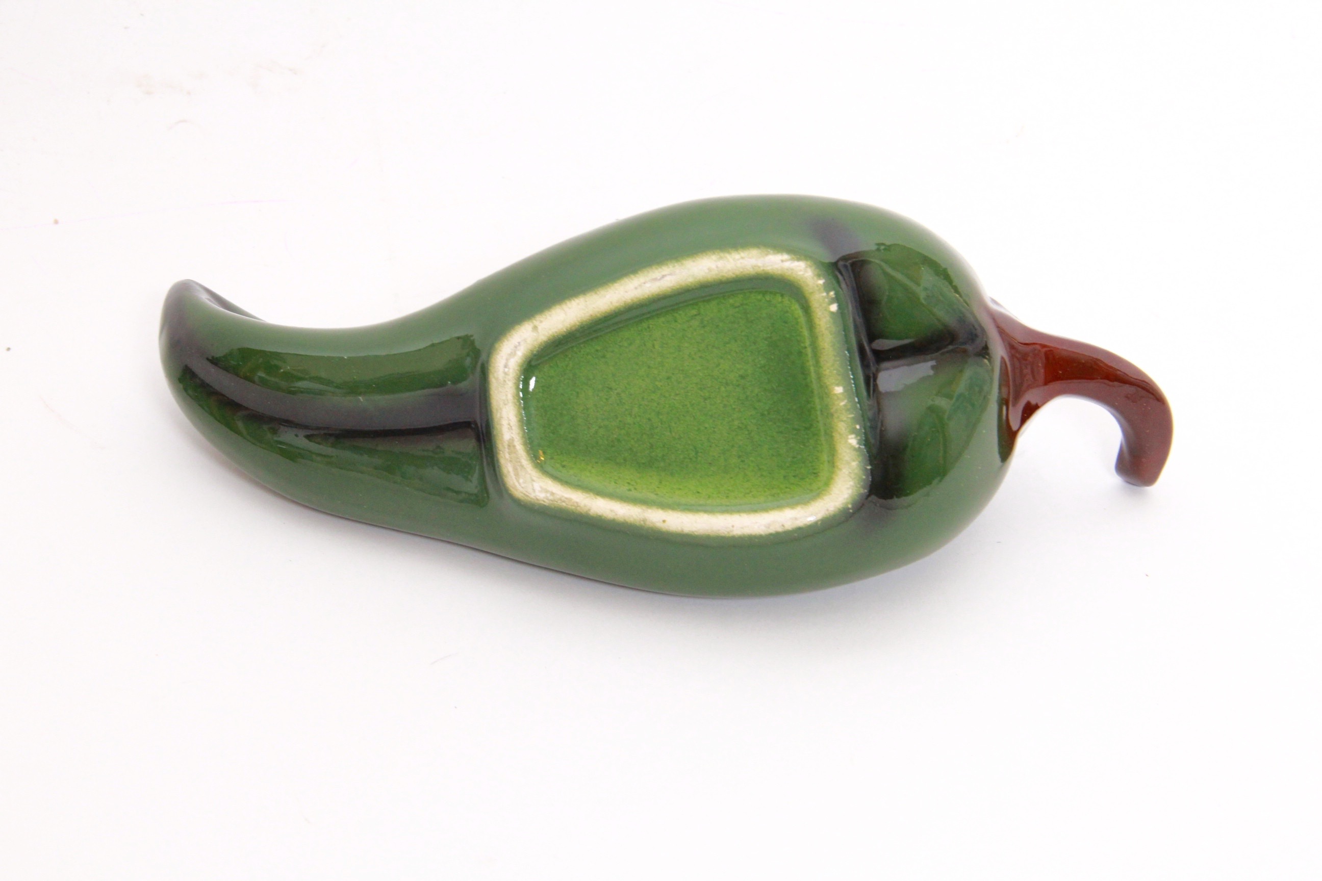 Ceramic Avocado and Chili Pepper Serving Dishes