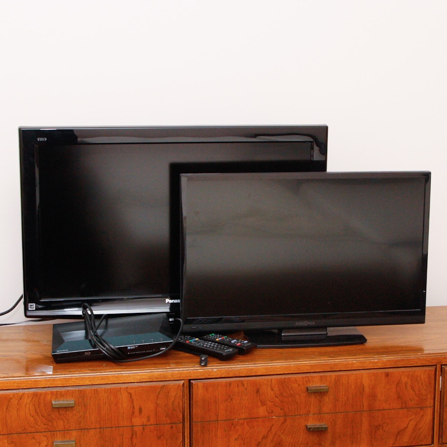 Insignia and Panasonic Televisions, Sony Blu-ray/DVD Player