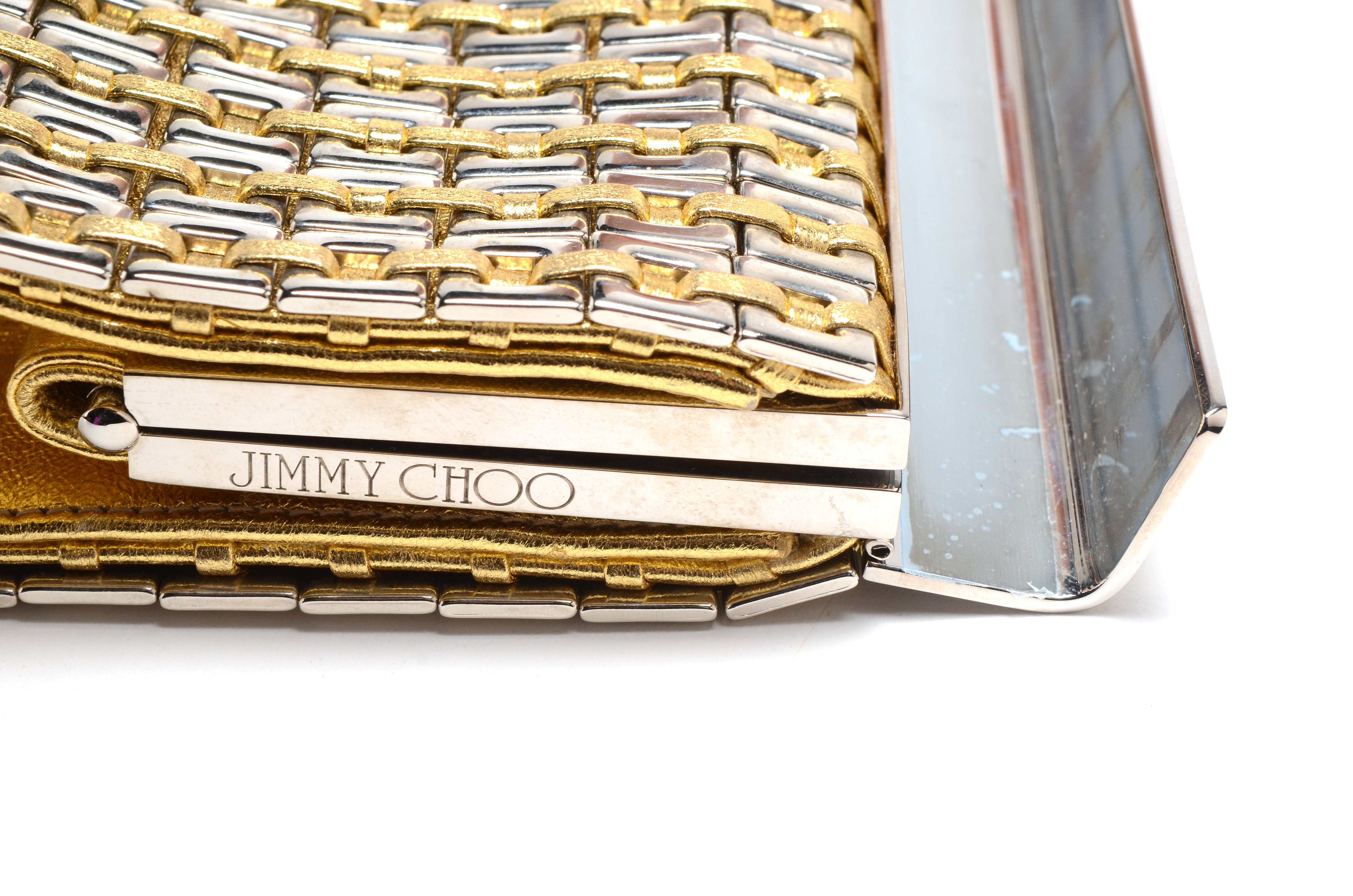Jimmy Choo Cayla Metallic Clutch