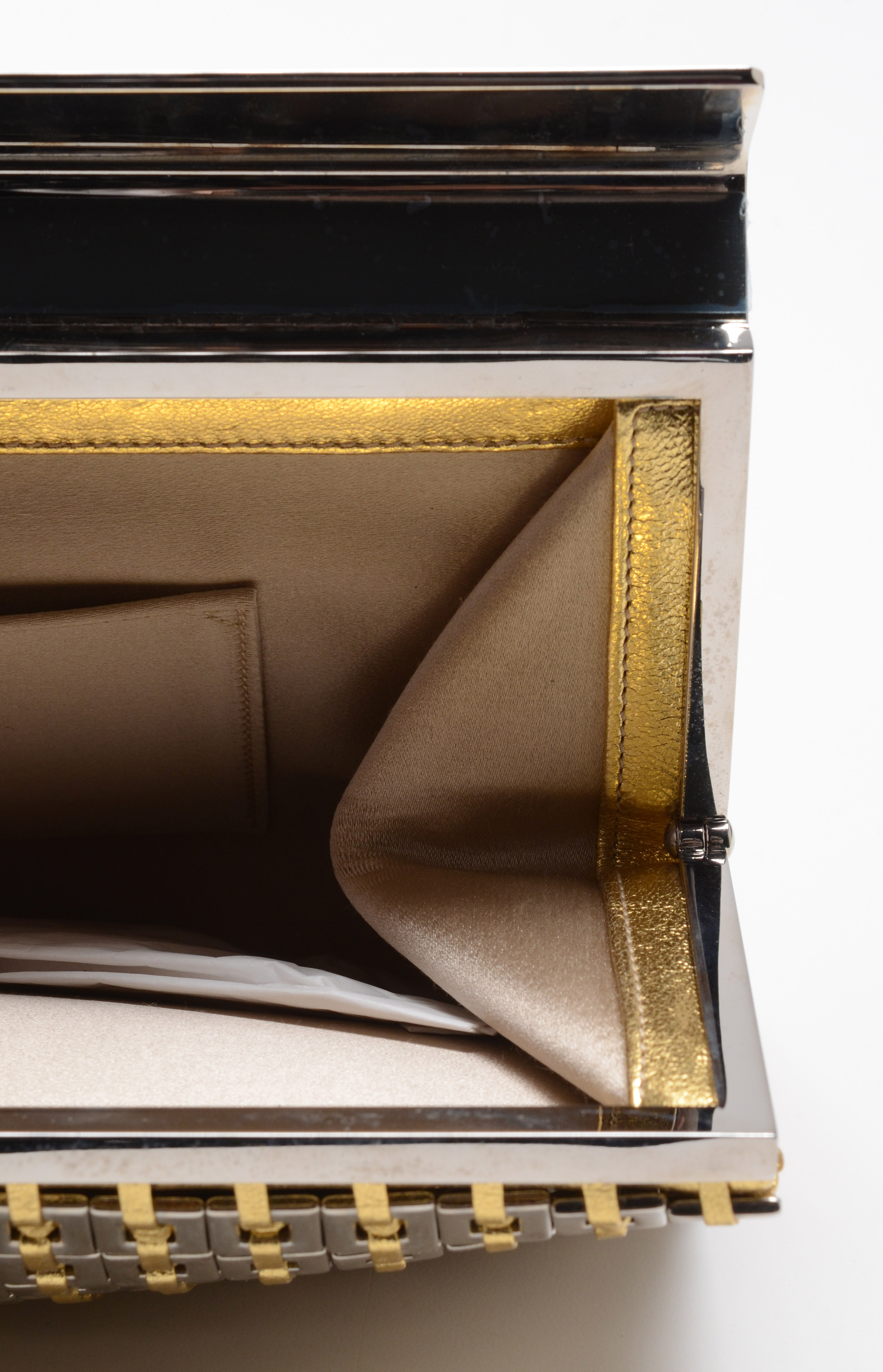 Jimmy Choo Cayla Metallic Clutch