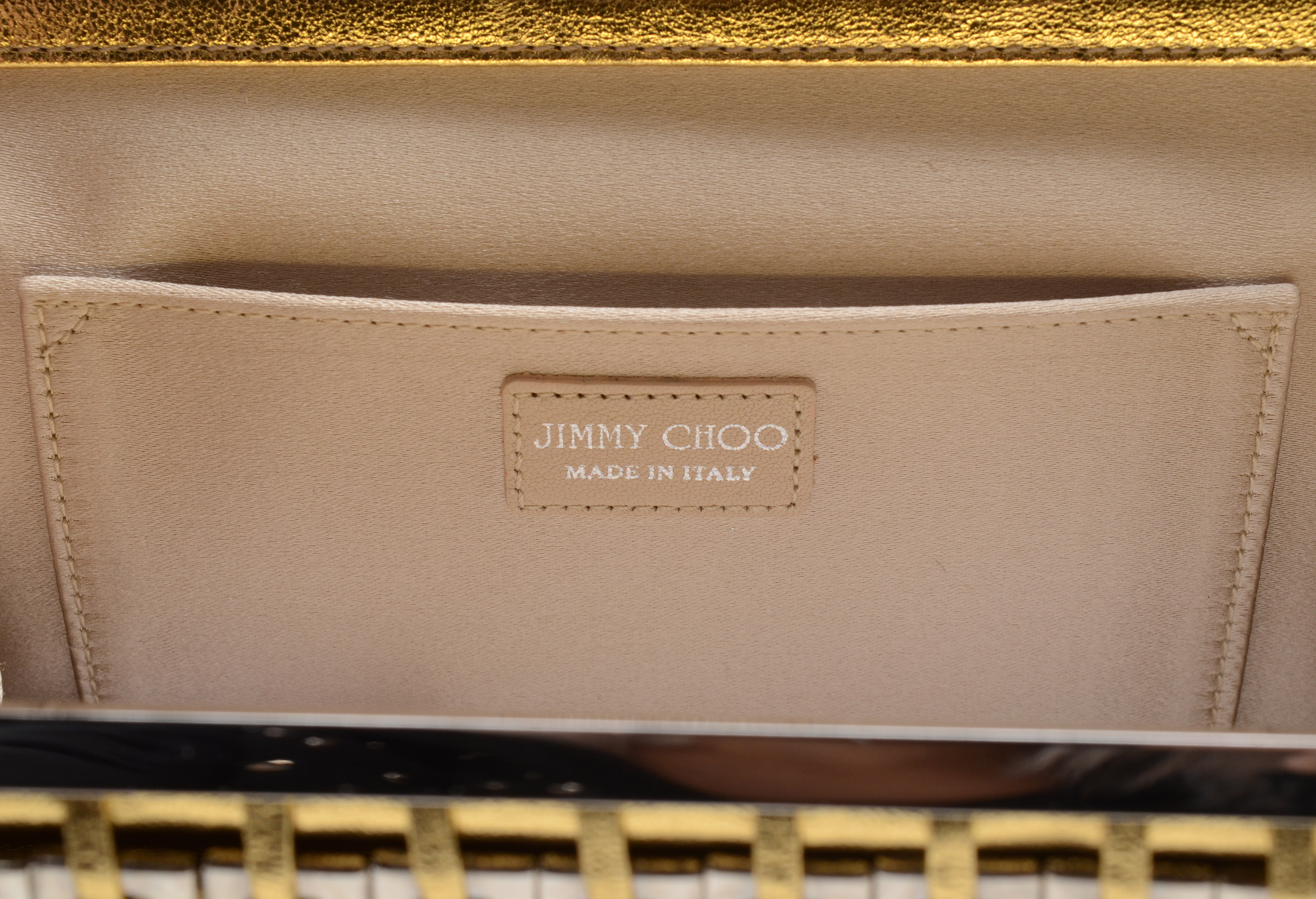 Jimmy Choo Cayla Metallic Clutch