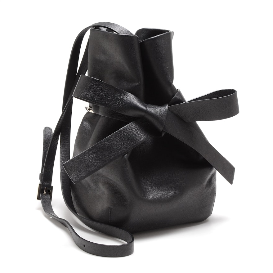 Jimmy Choo Eve Black Nappa Leather Bucket Bag