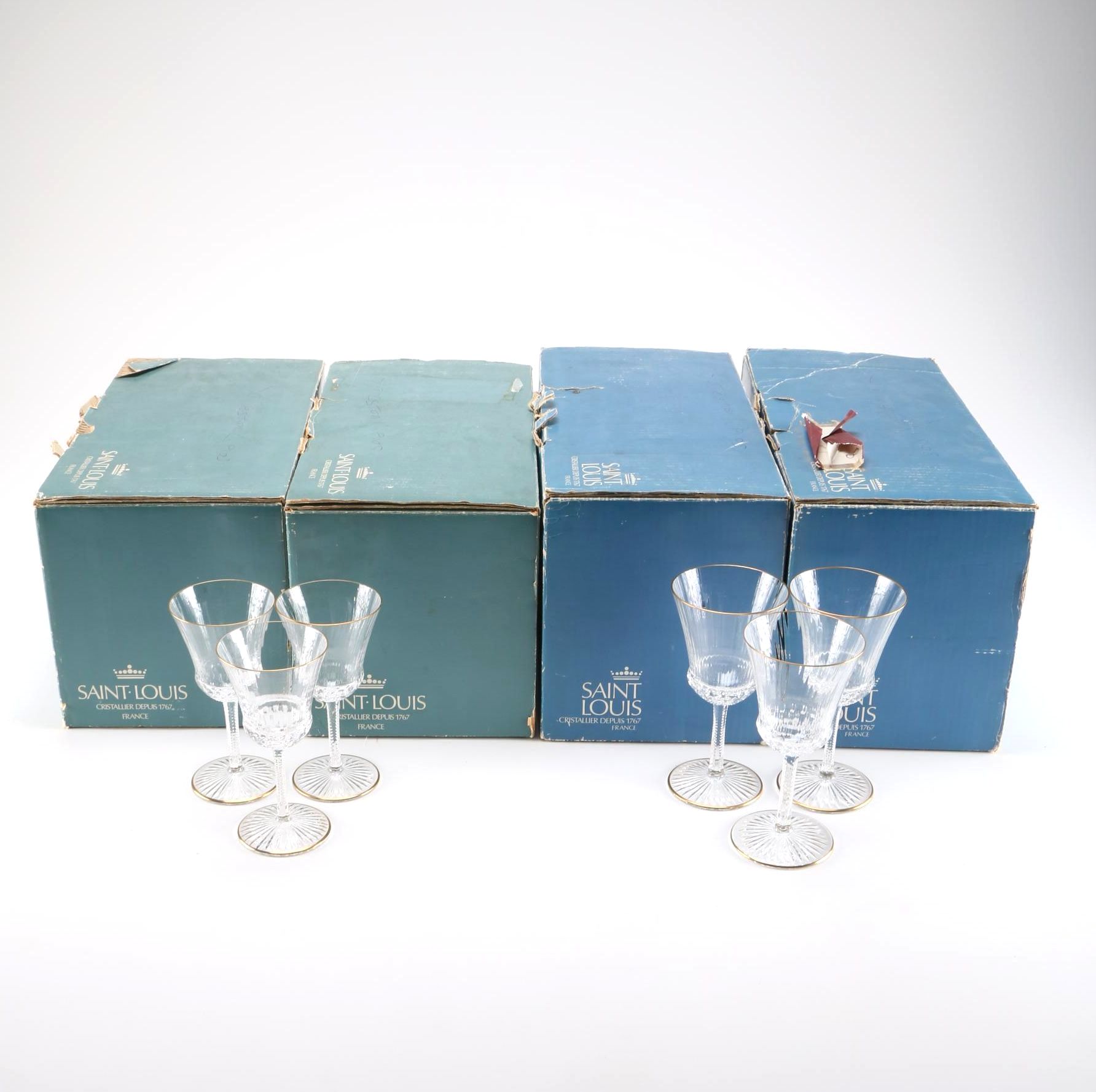 Vintage Saint Louis Cristallier Depuis Glasses