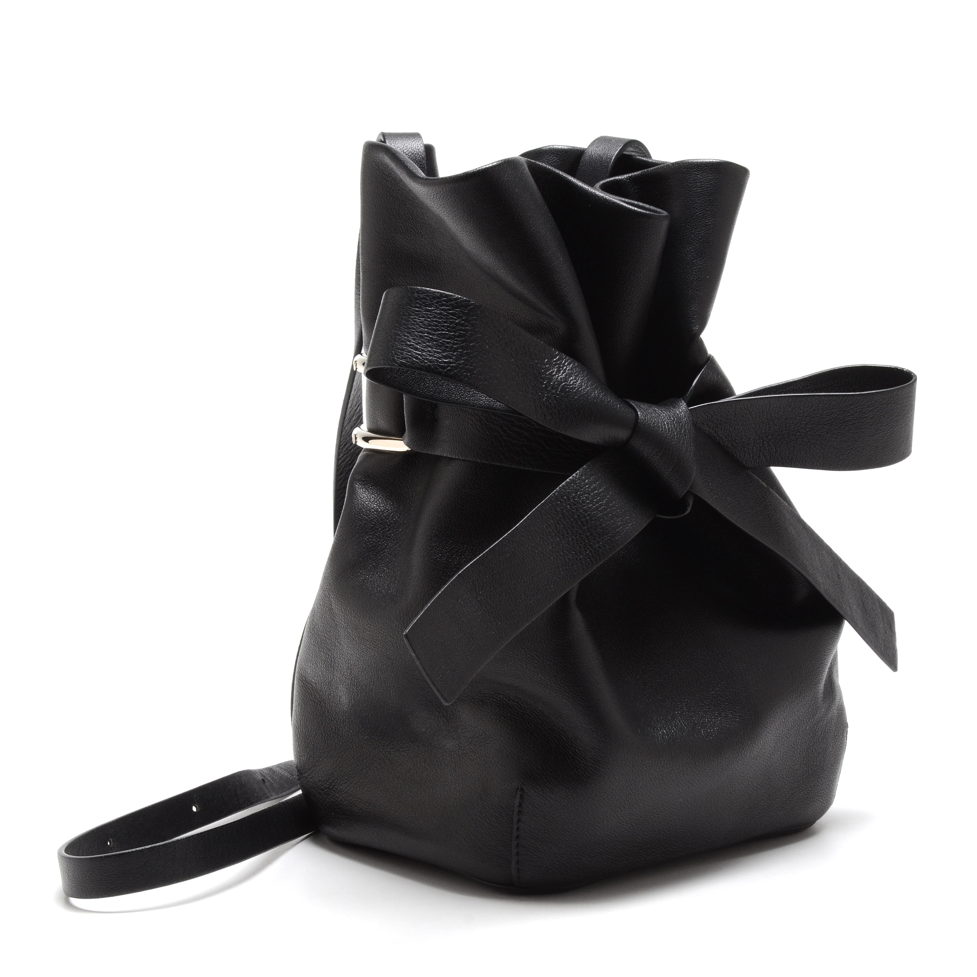 Jimmy Choo Eve Black Nappa Leather Bucket Bag